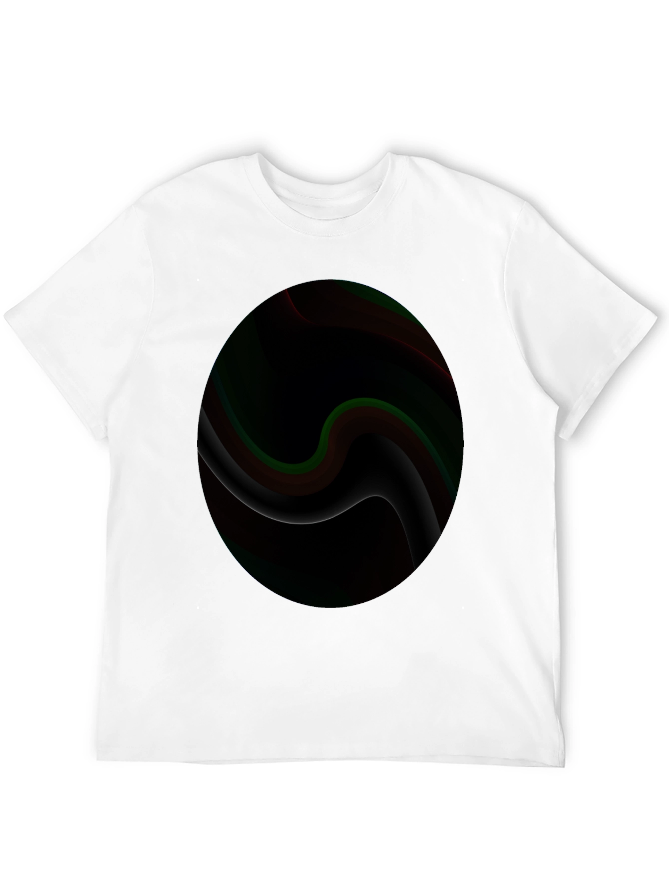 Black Abstract Swirl Graphic T-Shirt - Modern Art Tee view 12