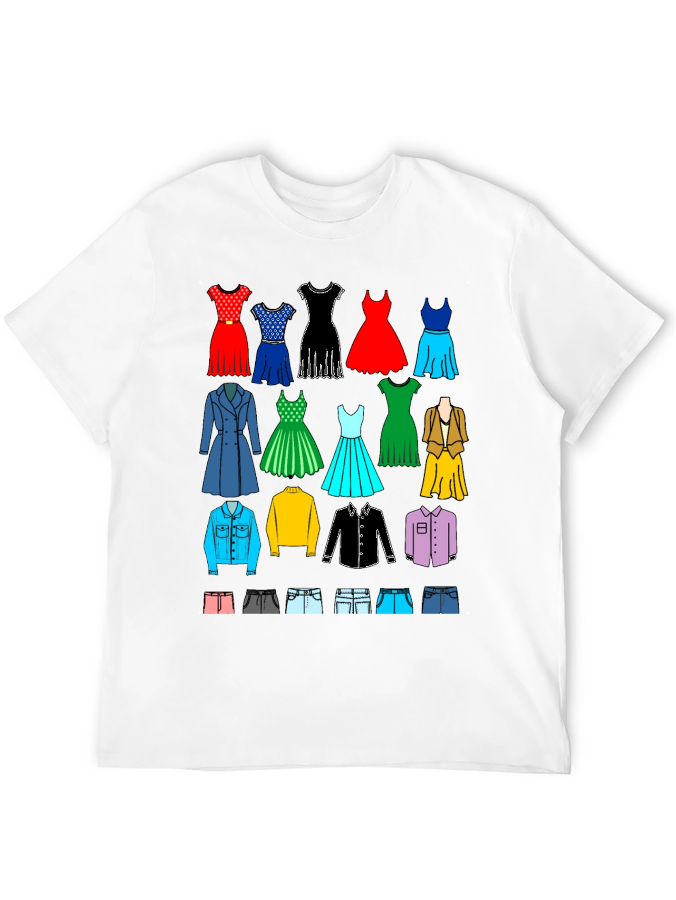 Black Apparel Collage Black T-Shirt view 12