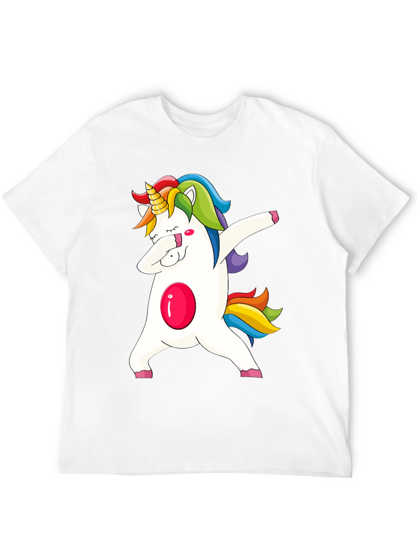Black Unicorn Dabbing Graphic Tee - Fun & Stylish Black T-Shirt view 12