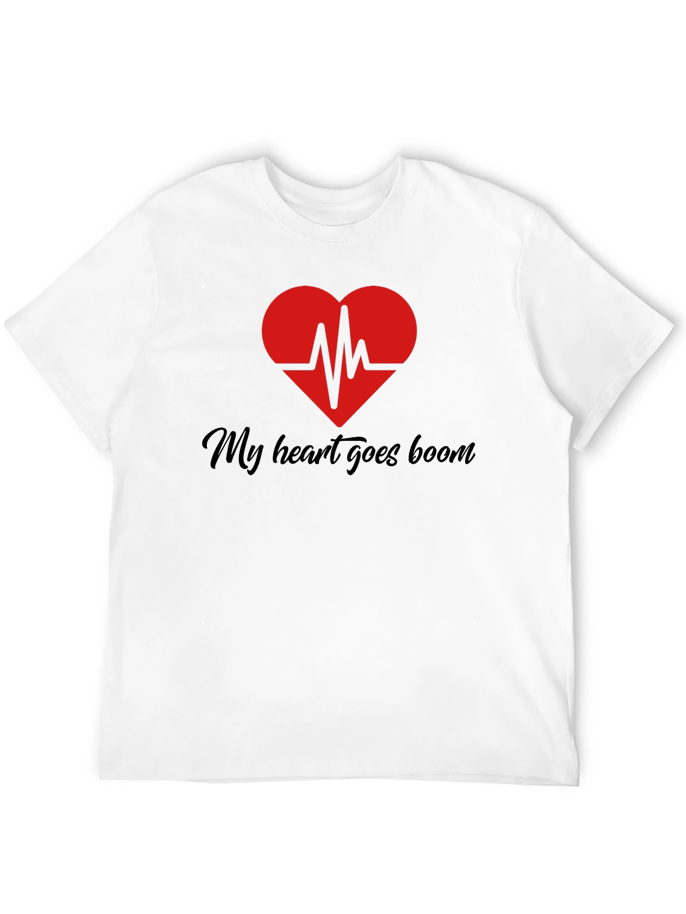 Black My Heart Goes Boom Graphic T-Shirt view 12