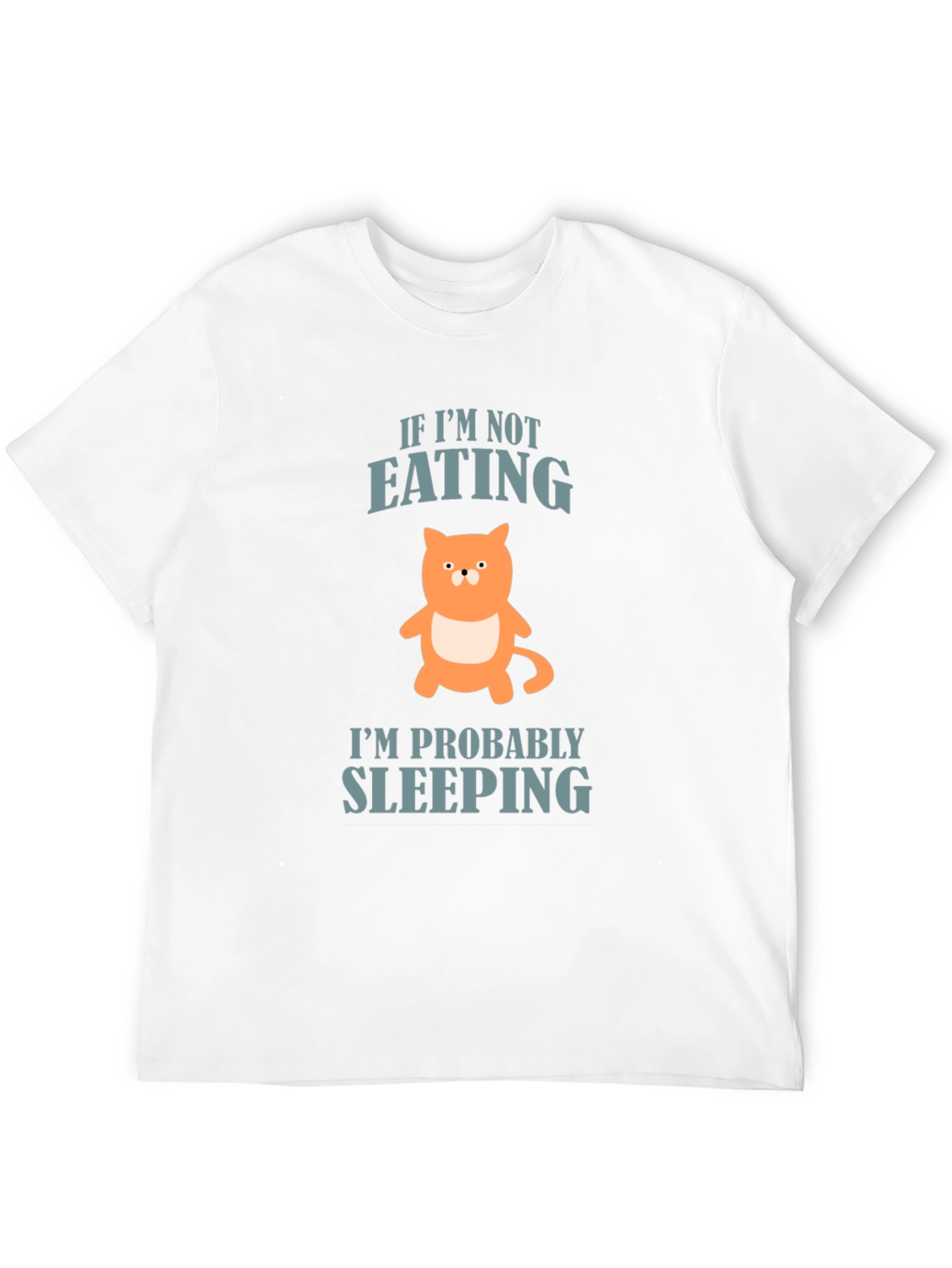 Black Funny Cat Graphic T-Shirt - If I'm Not Eating Sleeping Tee view 12