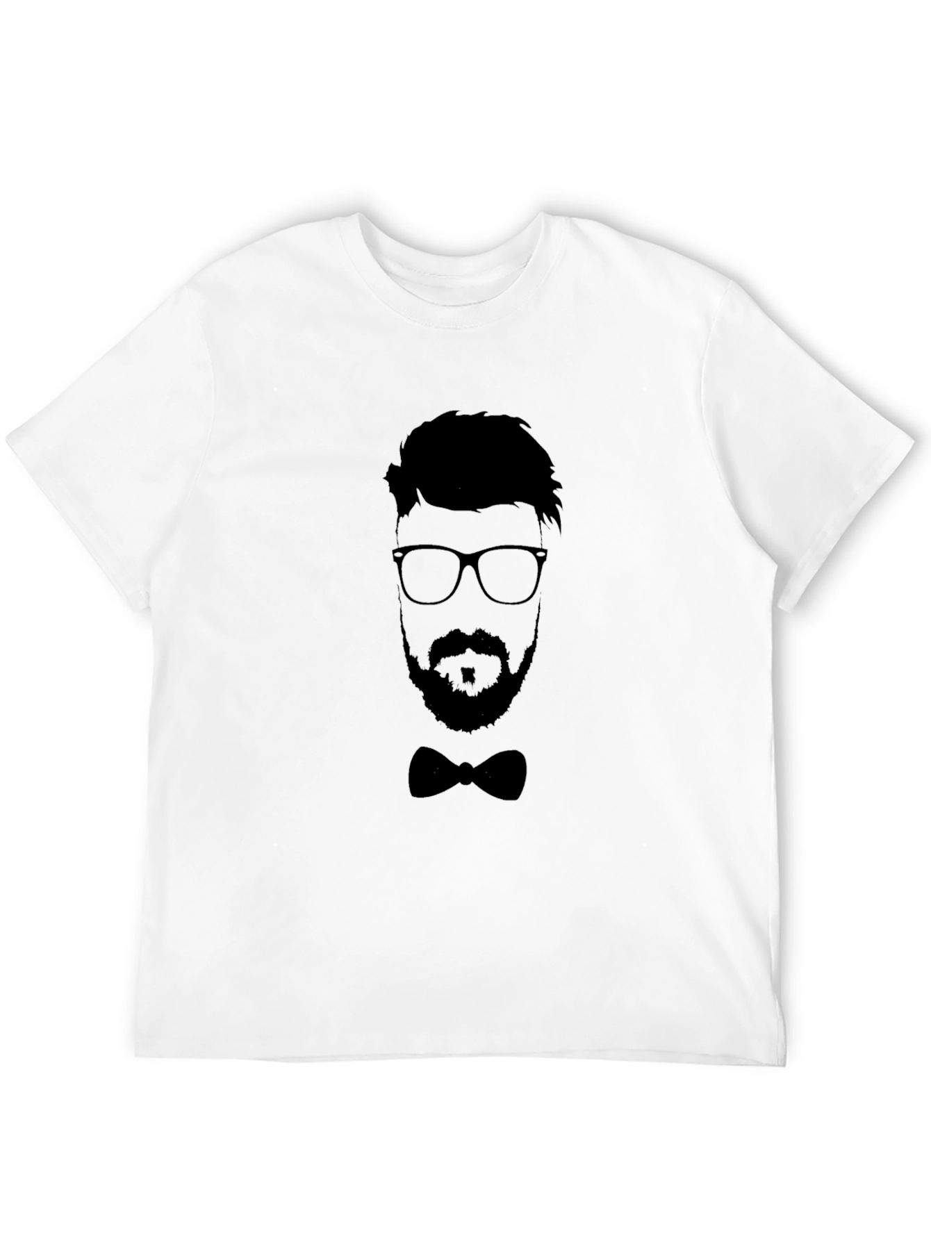 Black Men's Black Silhouette Graphic Tee - Smart Casual view 12