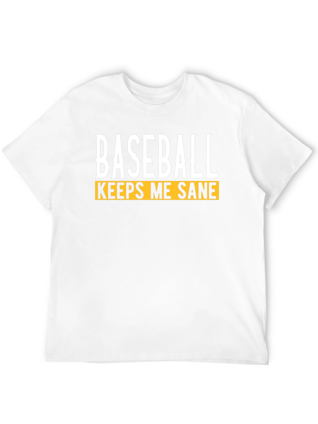 Black Baseball Keeps Me Sane Graphic T-Shirt view 12