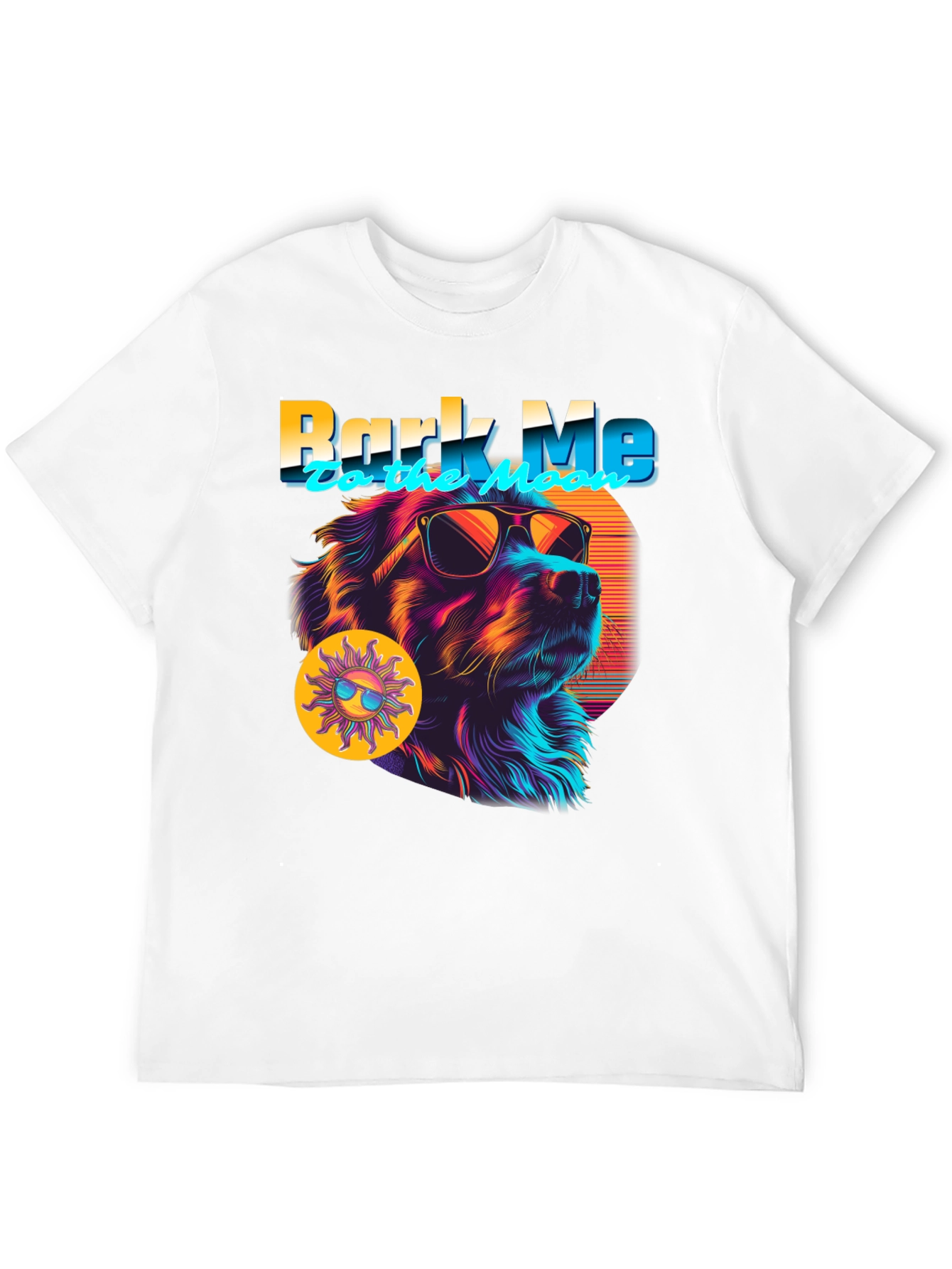 Black Bark Me To The Moon Dog Graphic T-Shirt view 12