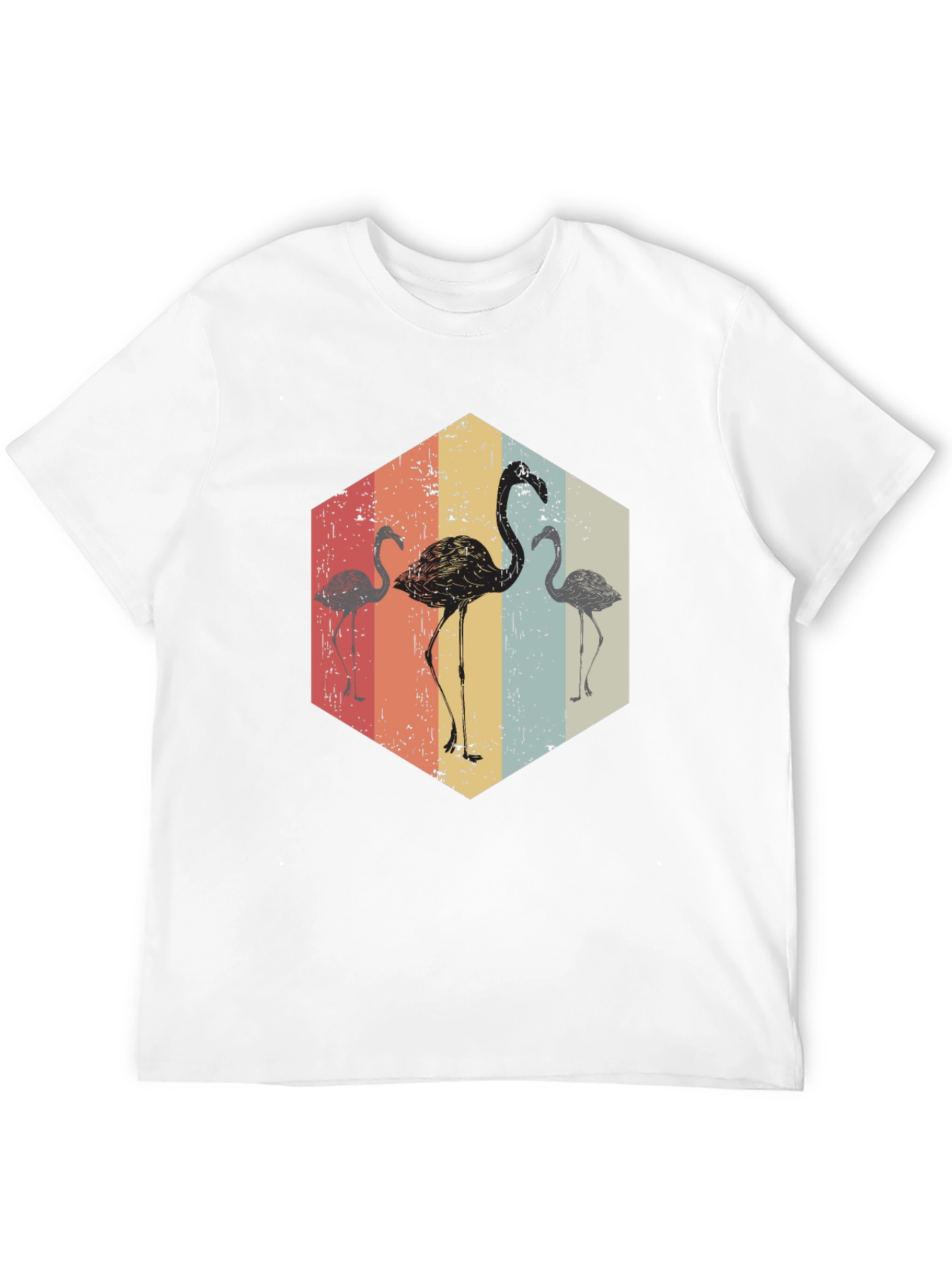 Black Retro Flamingo Graphic Tee view 12