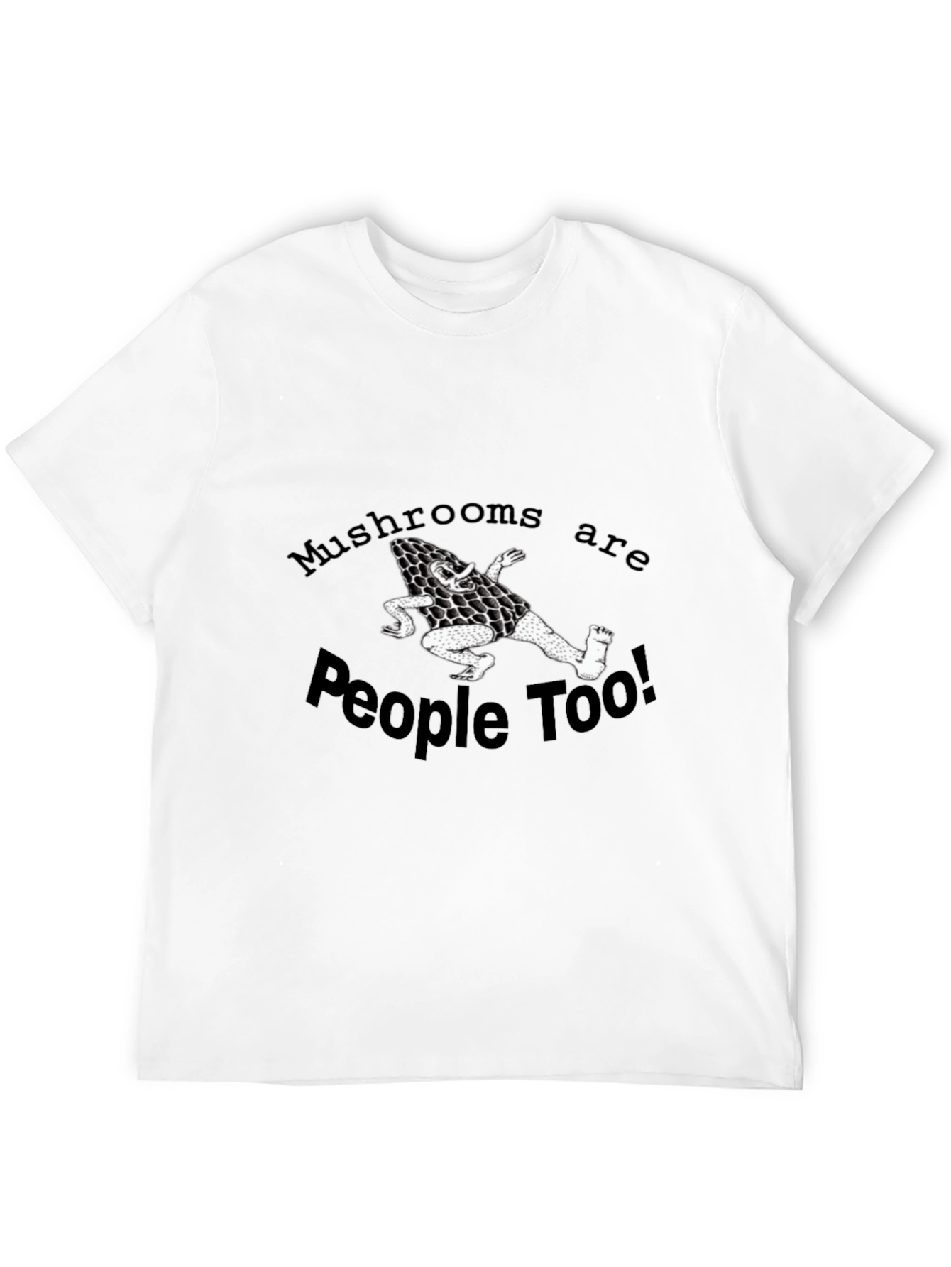 Black Mushrooms Are People Too! Graphic Tee - Black view 12