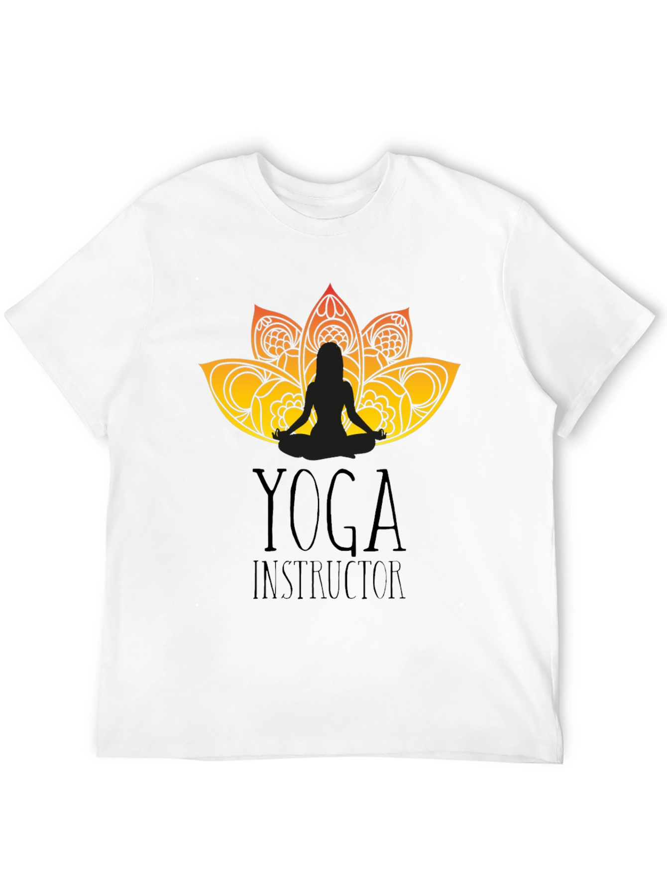 Black Yoga Instructor Graphic Black T-Shirt view 12