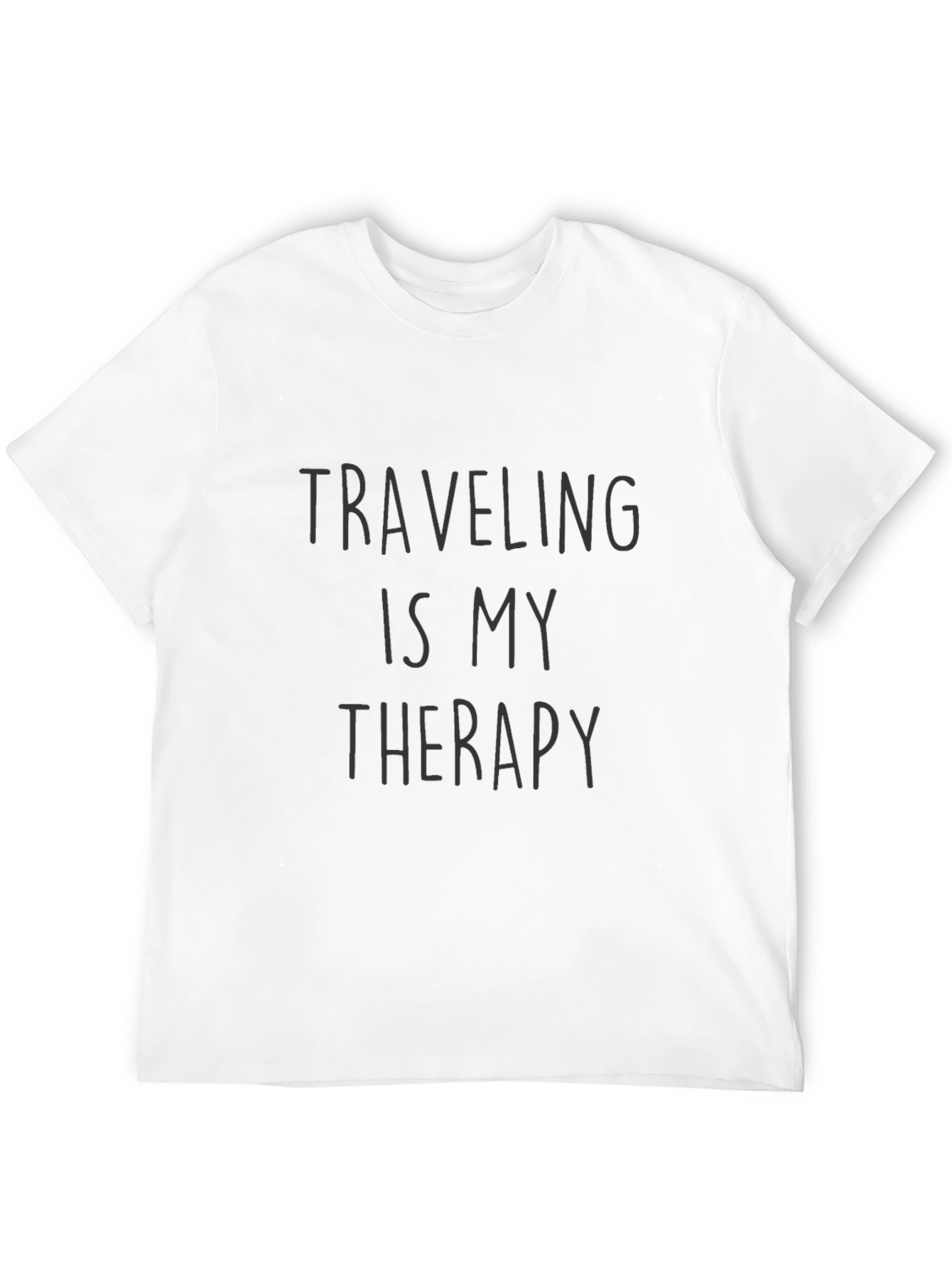 Black Traveling is My Therapy Black Tee Shirt view 12