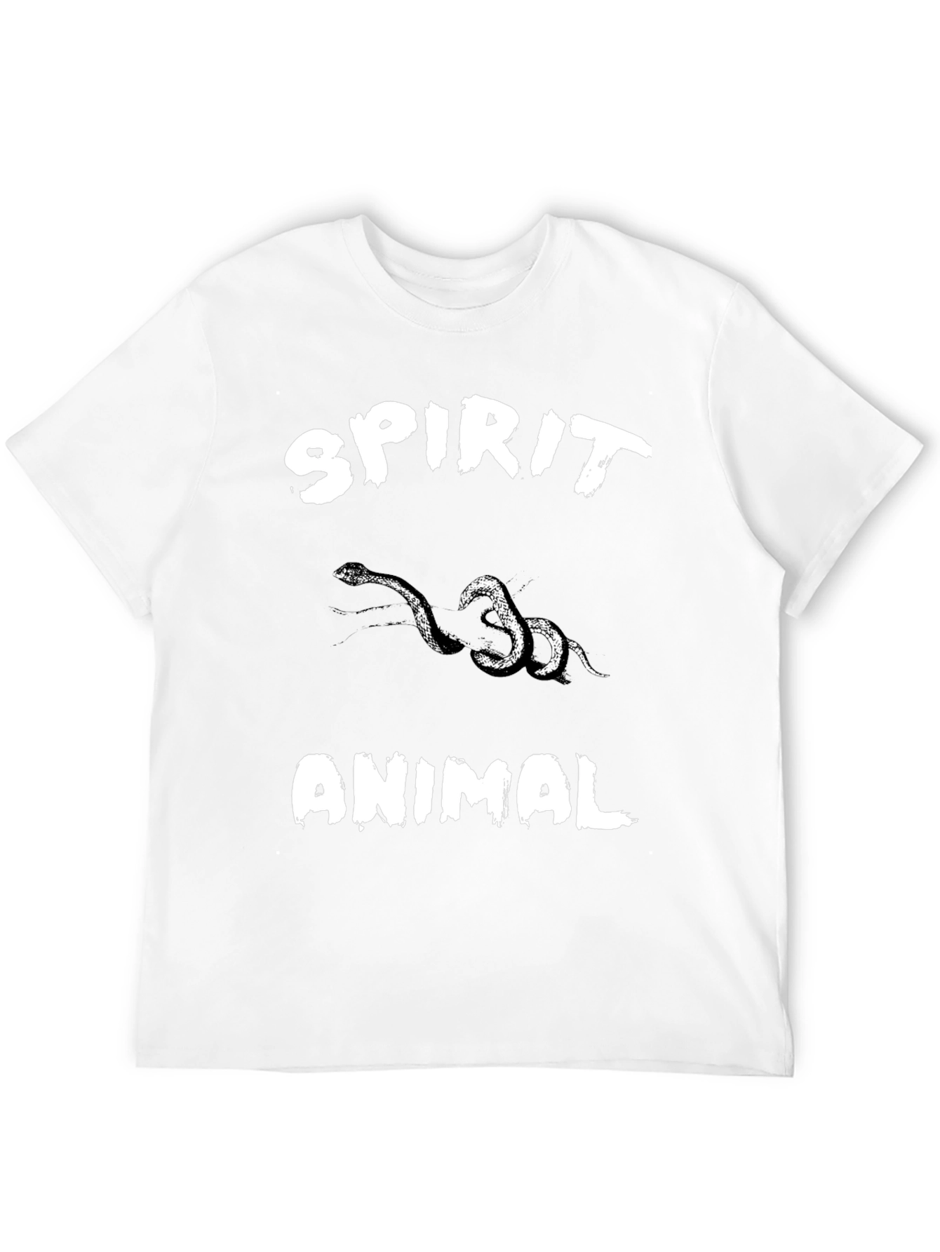 Black Spirit Animal Snake Graphic Black T-Shirt view 12
