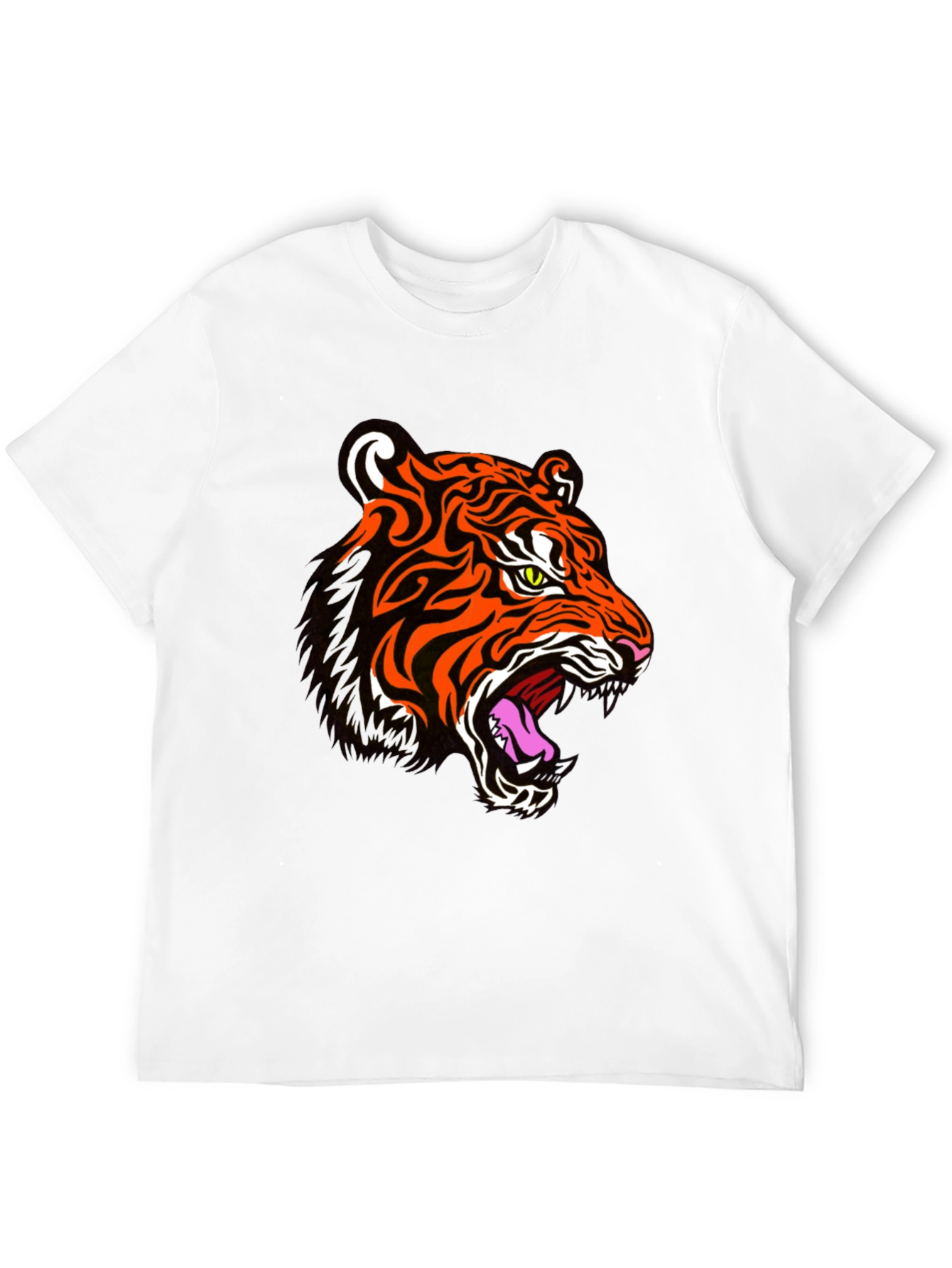 Black Tiger Graphic Print Black T-Shirt view 12