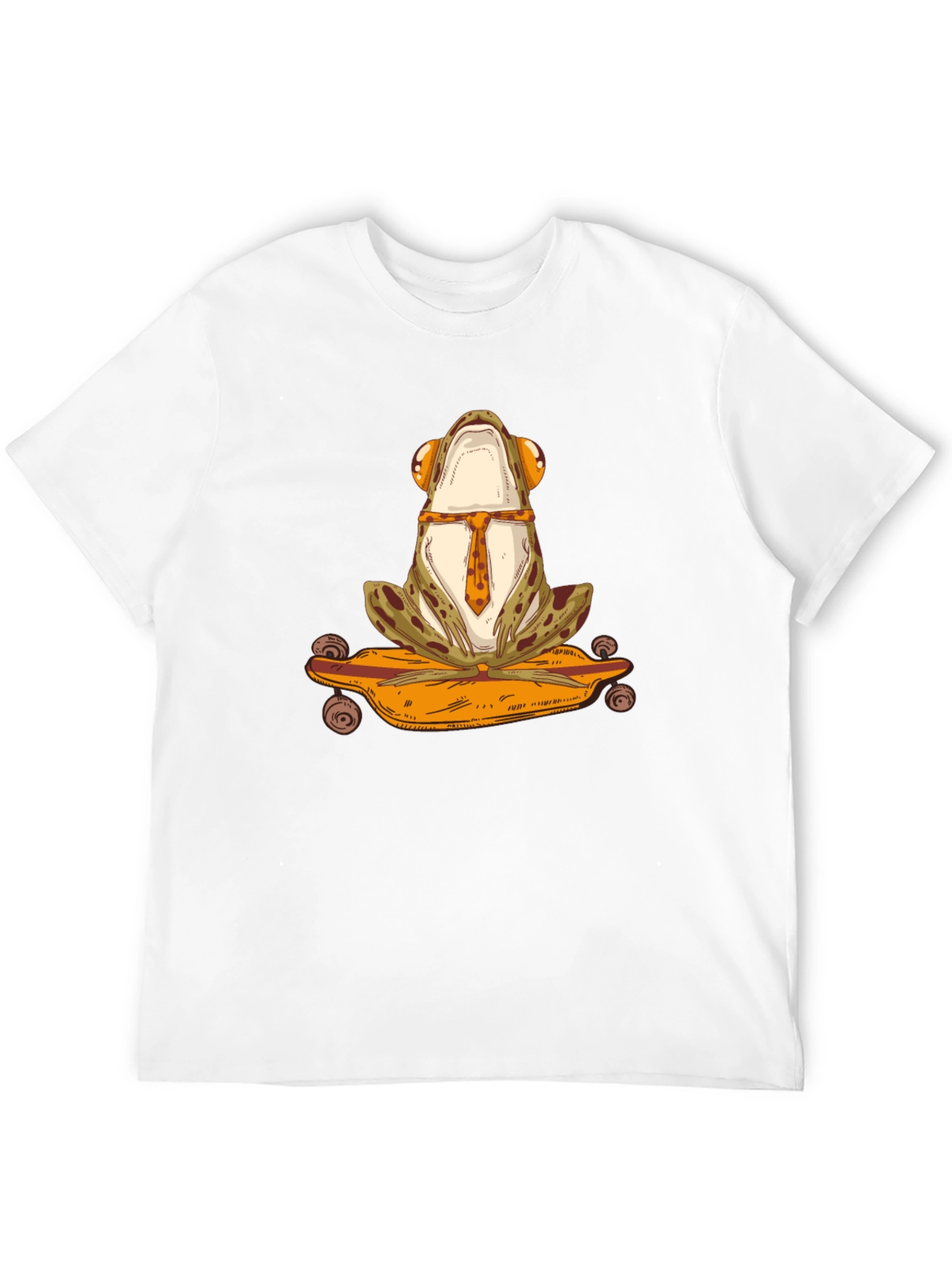 Black Frog on Skateboard Graphic Tee - Black Cotton T-Shirt view 12