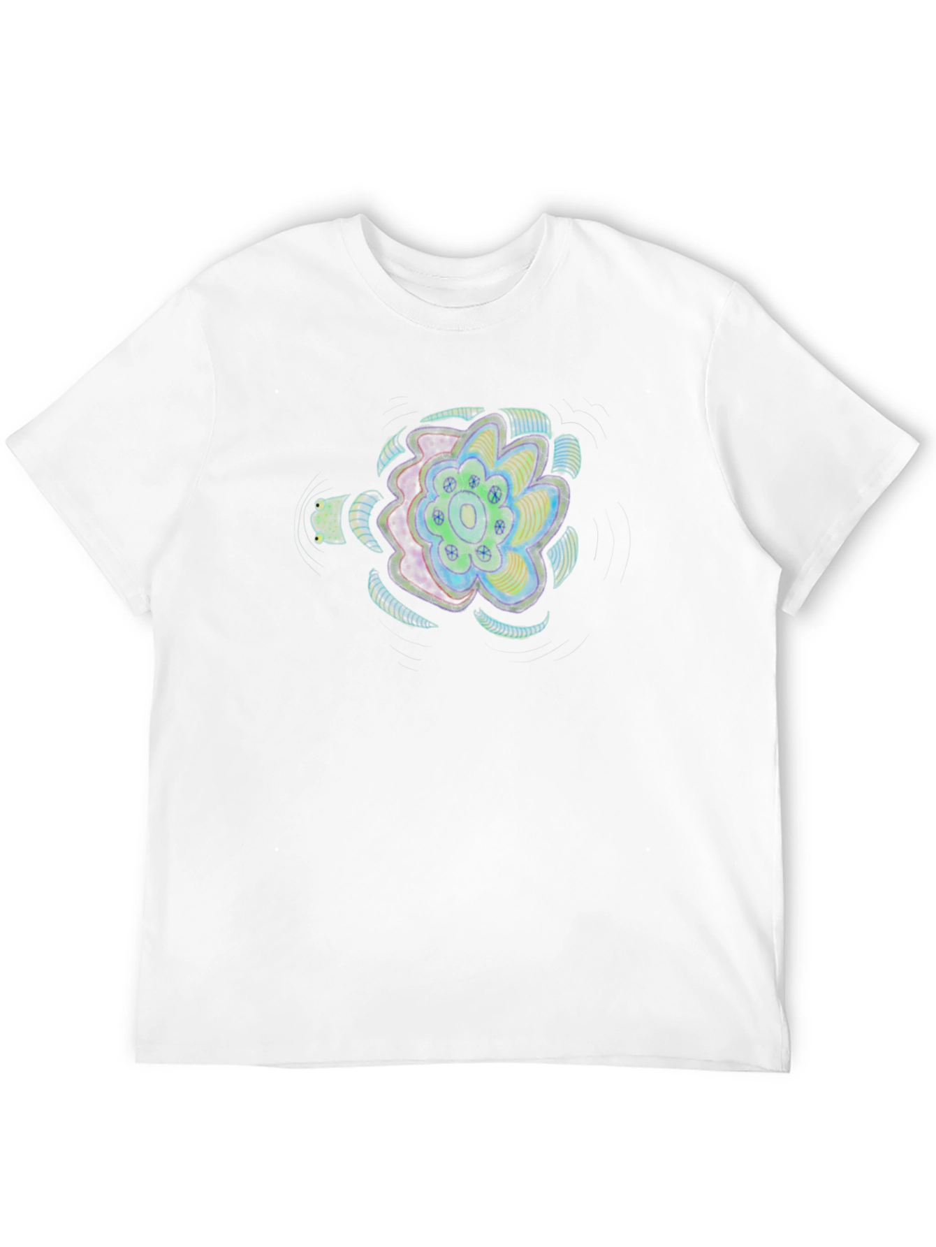 Black Abstract Flower Graphic Black T-Shirt view 12