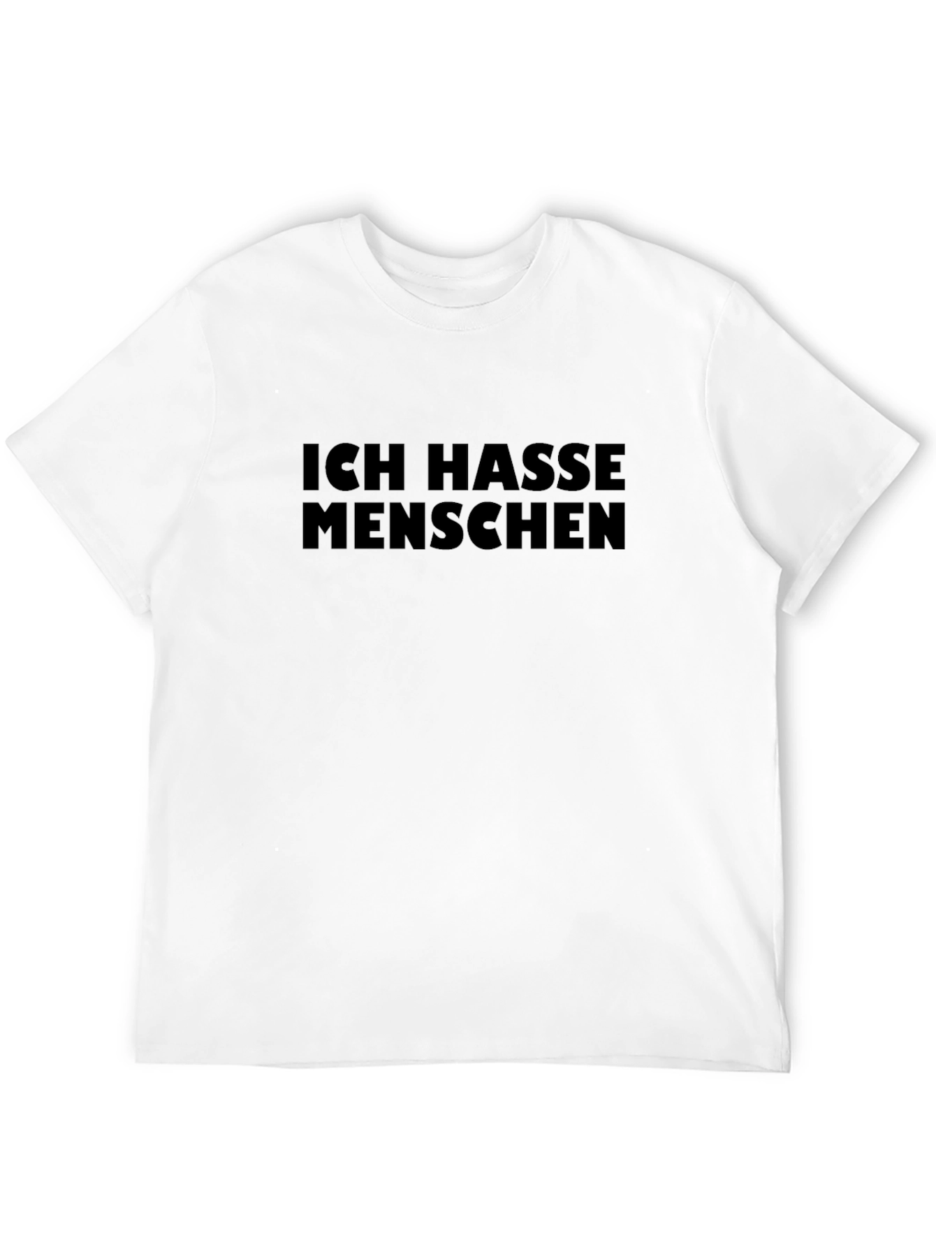 Black Ich Hasse Menschen Graphic Tee - Black Humor T-Shirt view 12