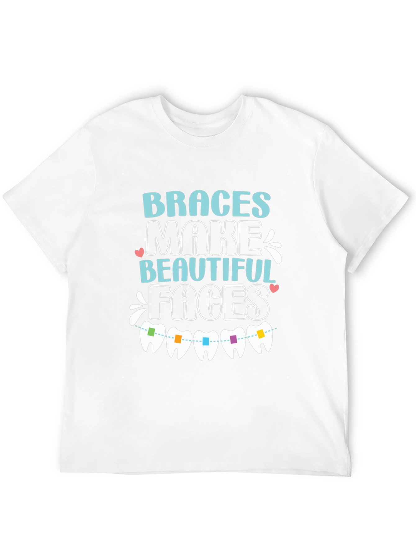 Black Braces Make Beautiful Faces T-Shirt view 12