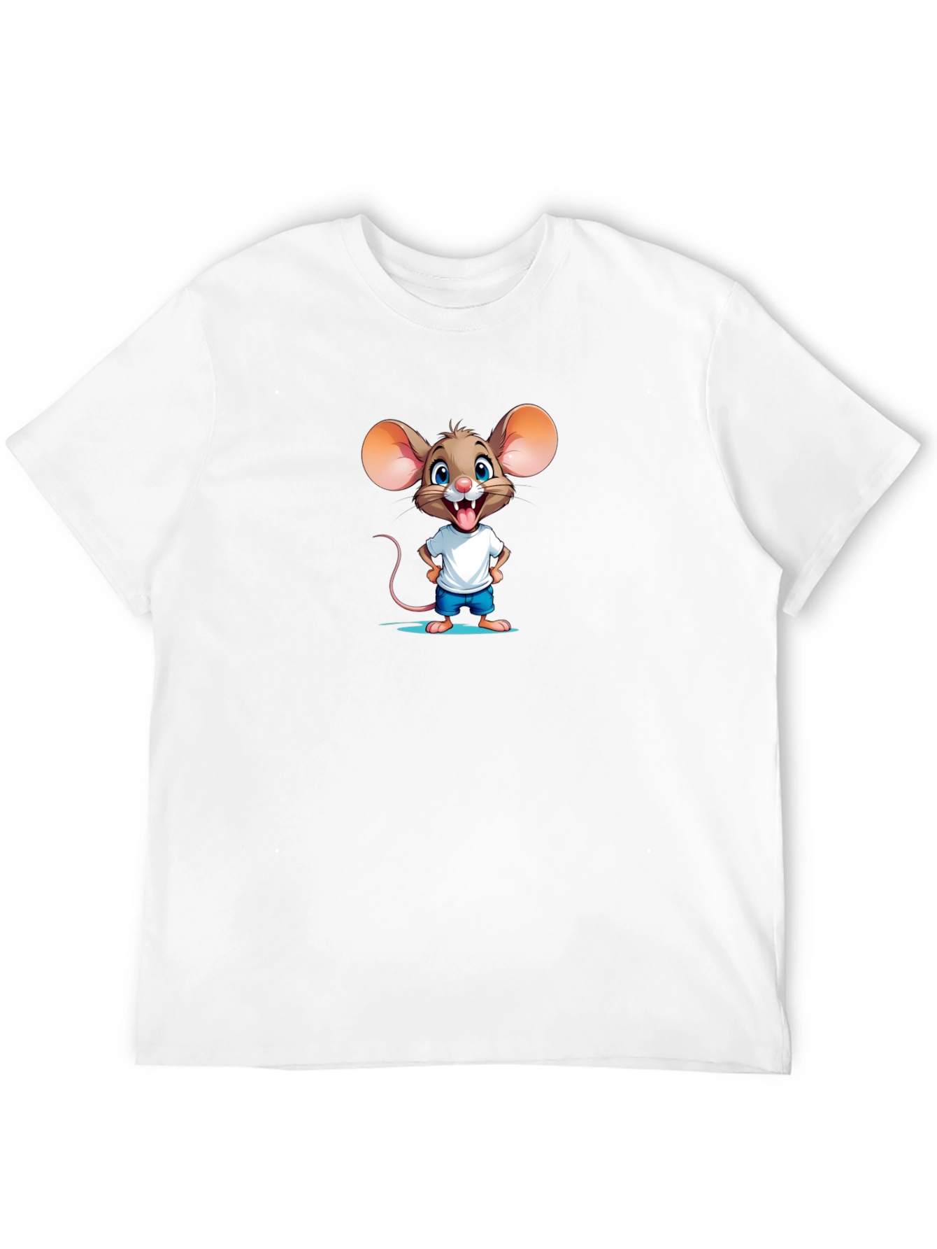 Black Cartoon Mouse Graphic Tee - Funny & Cute view 12