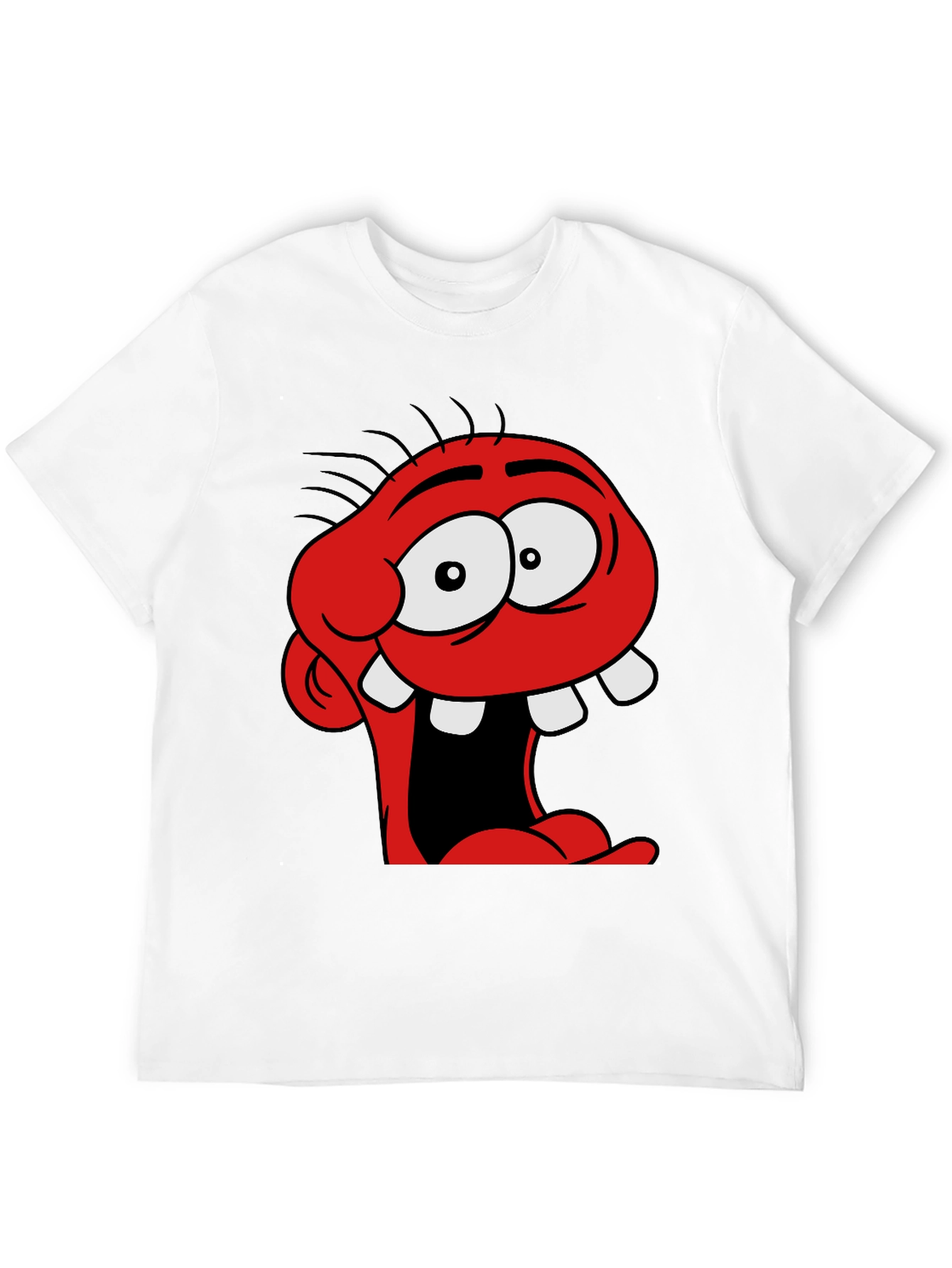 Black Cartoon Monster Graphic Black T-Shirt view 12