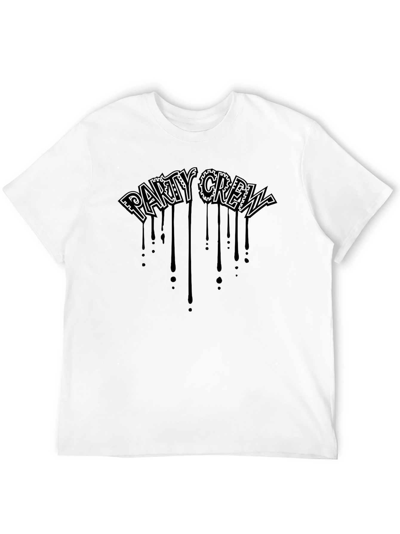 Black Party Crew Black Graphic T-Shirt view 12