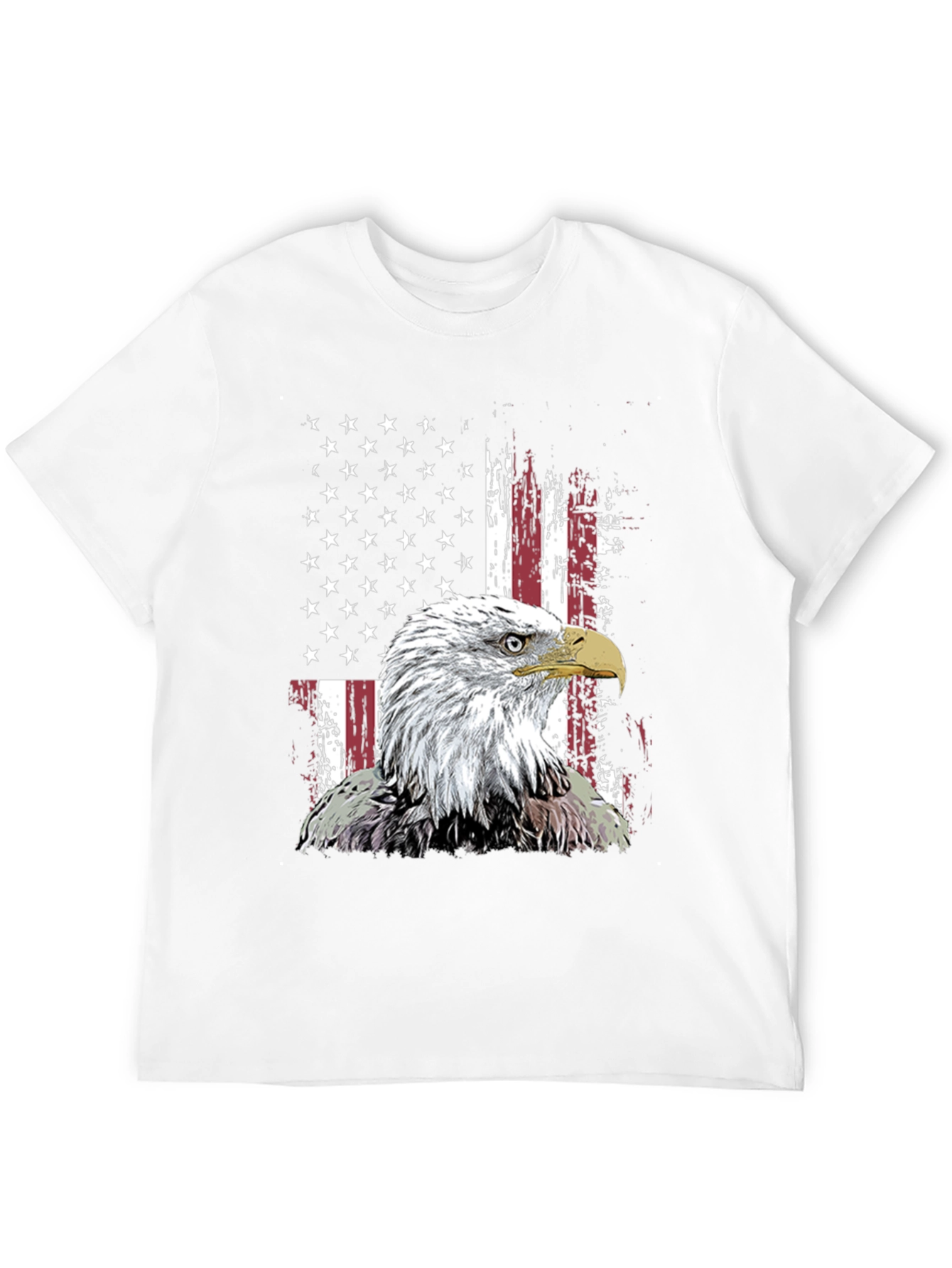 Black Patriotic Eagle USA Flag Graphic Tee view 12