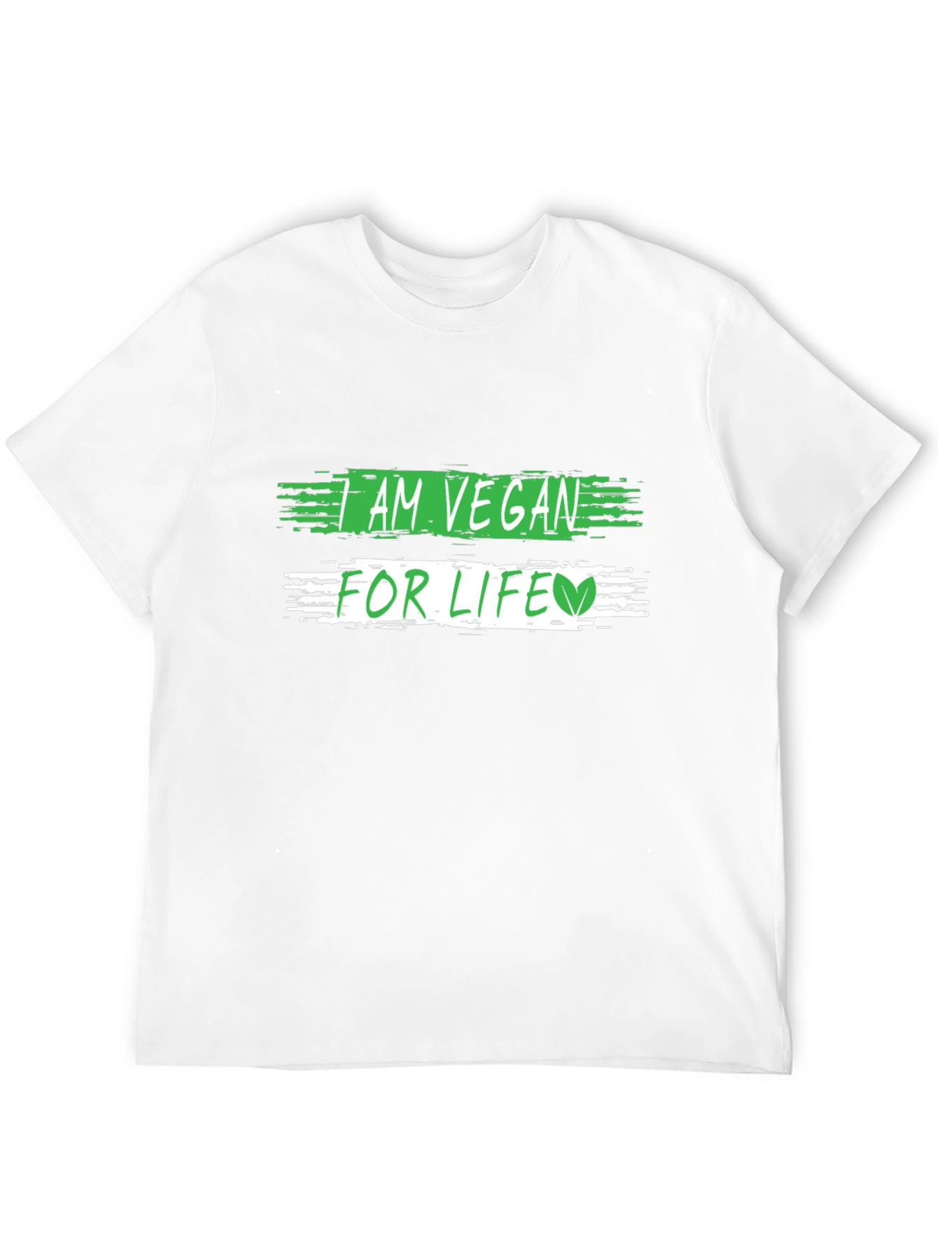 Black I am Vegan for Life T-Shirt - Black, Unisex view 12