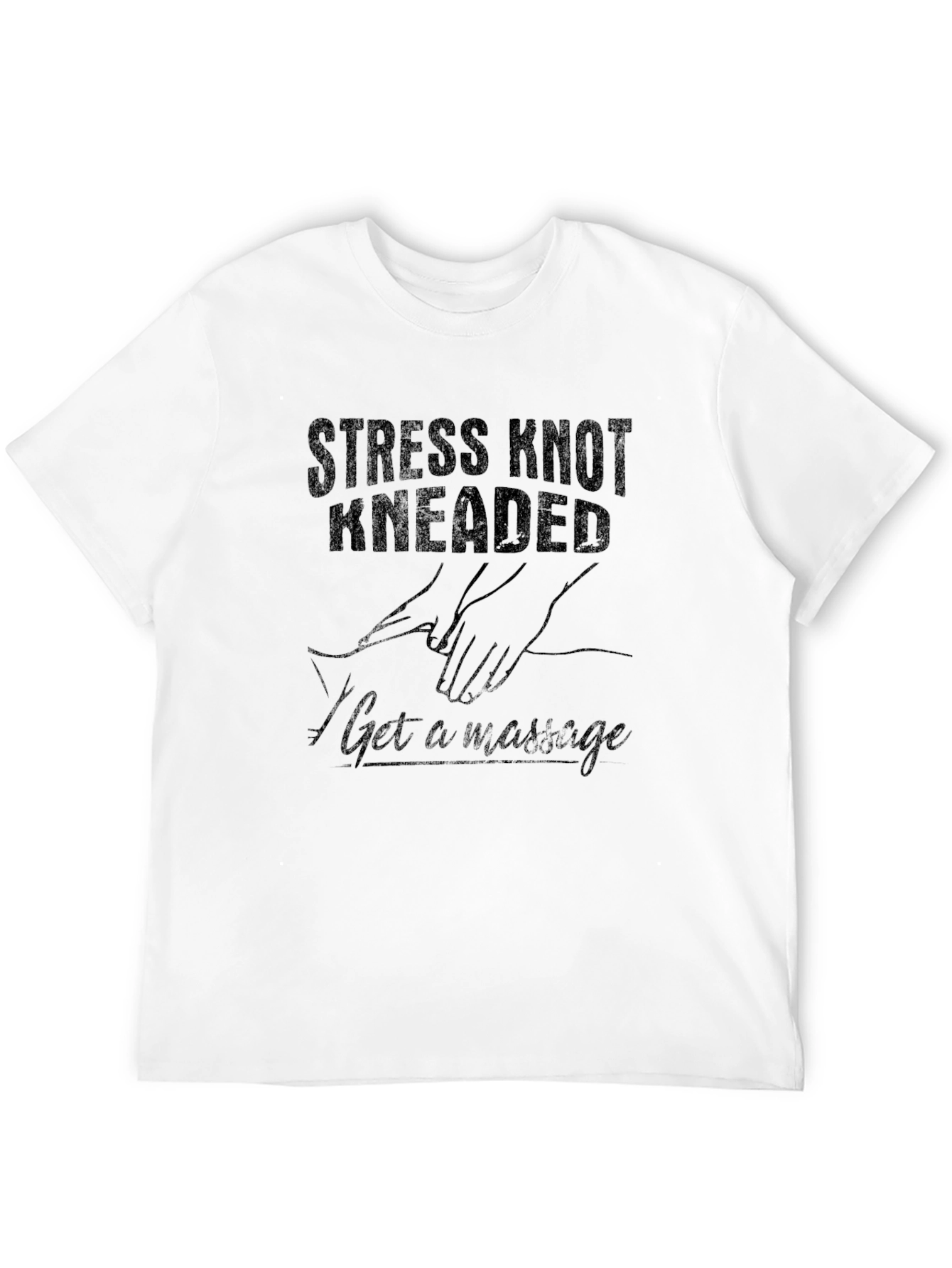 Black Stress Knot Kneaded Massage Graphic T-Shirt view 12
