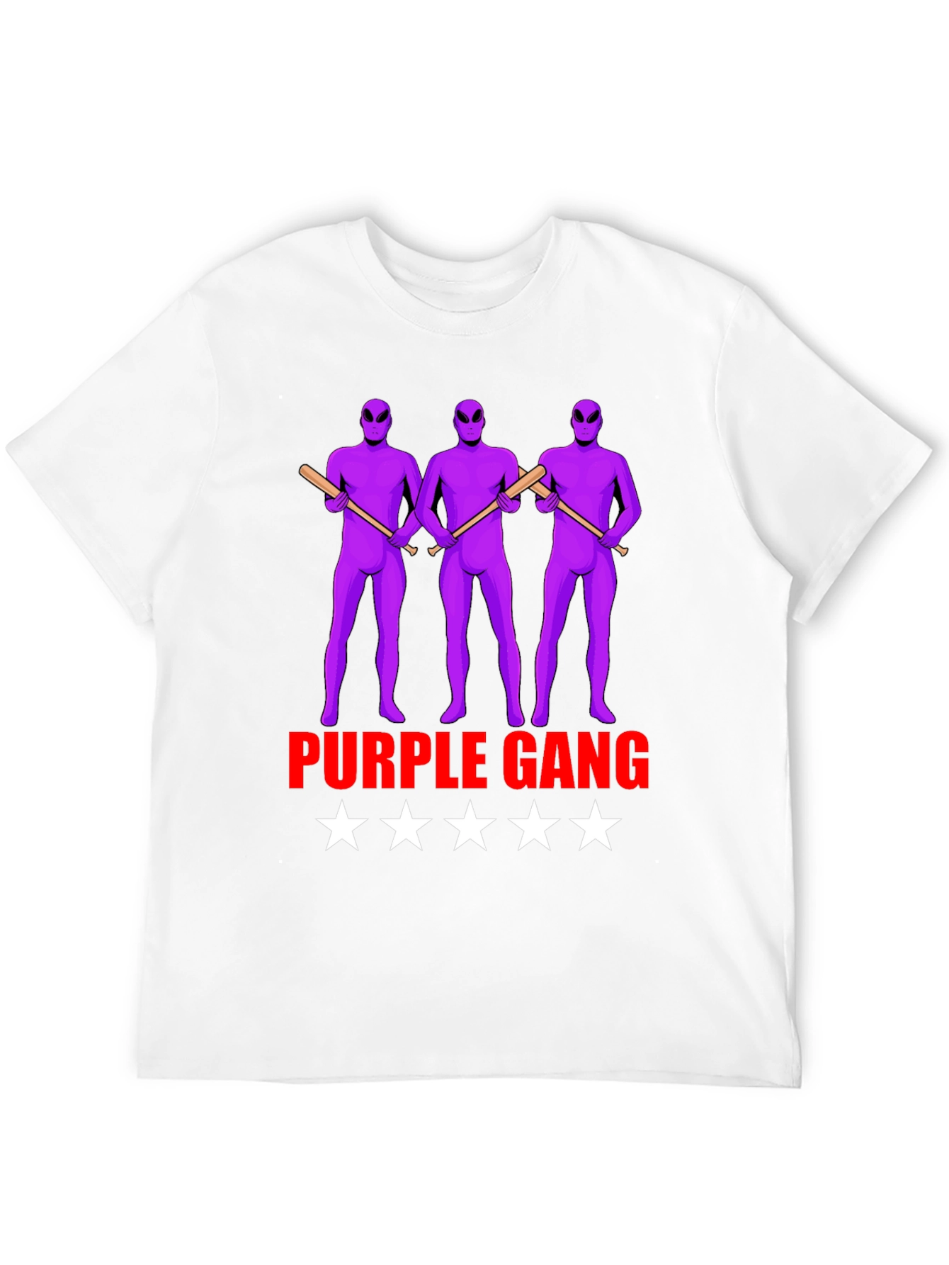 Black Purple Gang Alien Graphic T-Shirt view 12