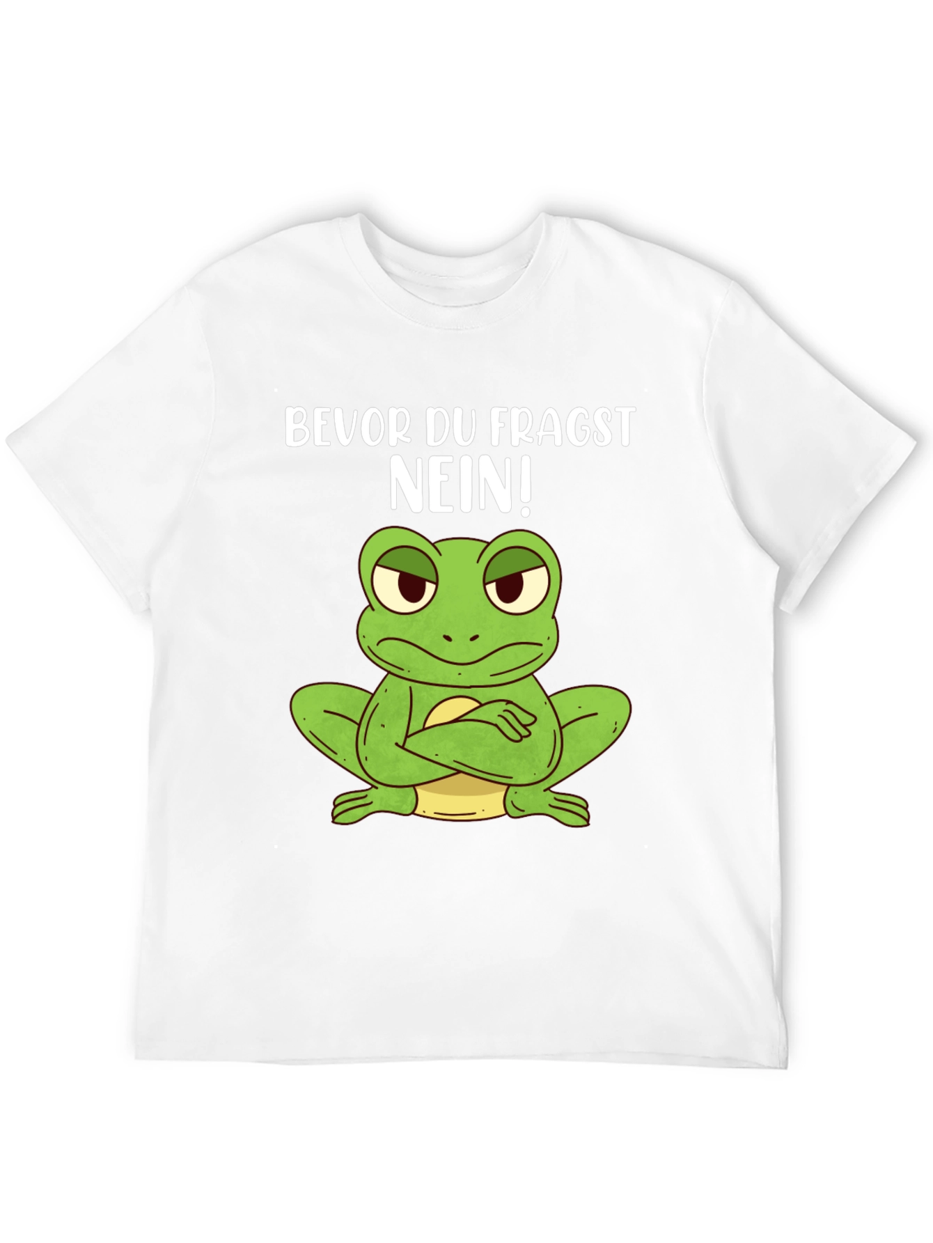 Black Funny Frog T-Shirt - "Bevor Du Fragst NEIN!" view 12