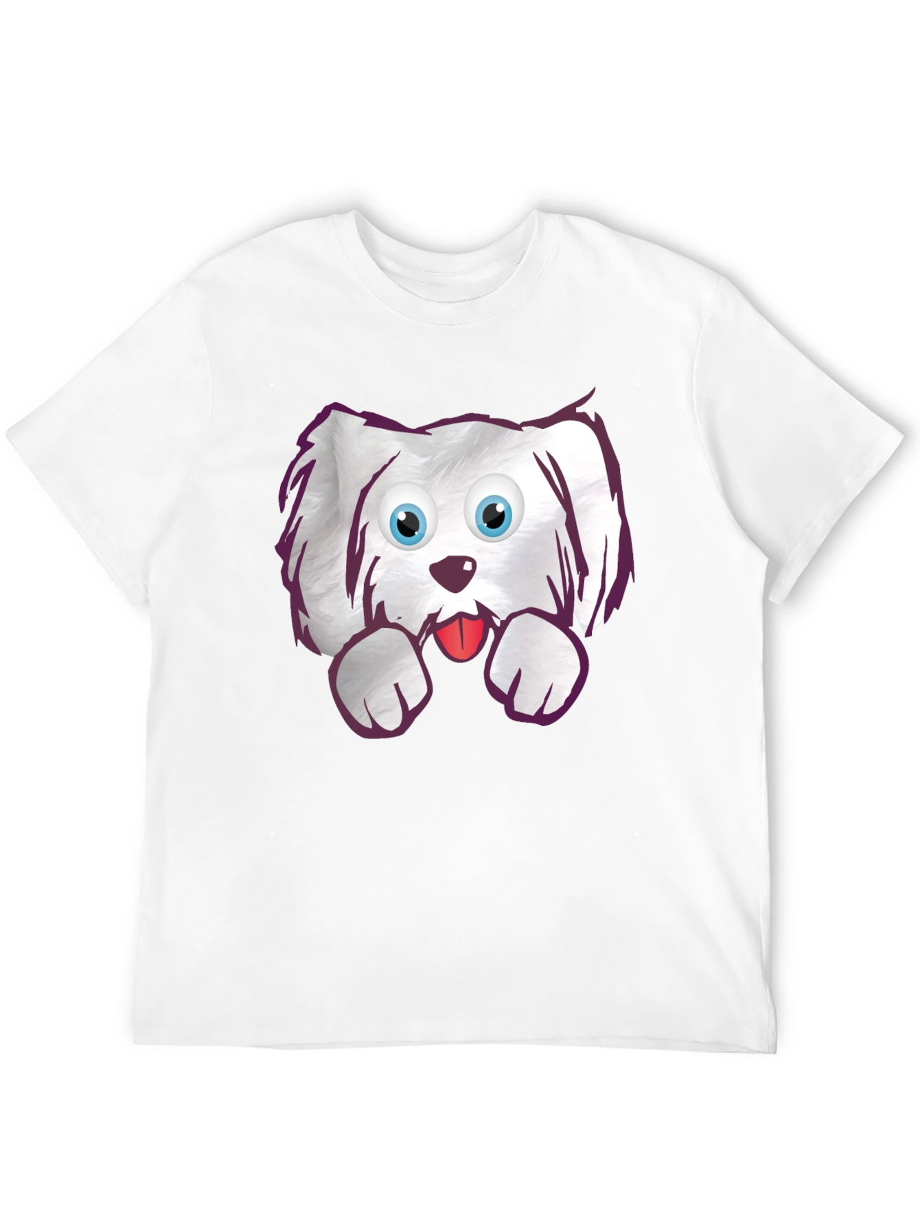 Black Cartoon Dog Graphic T-Shirt - Cute Pet Tee view 12