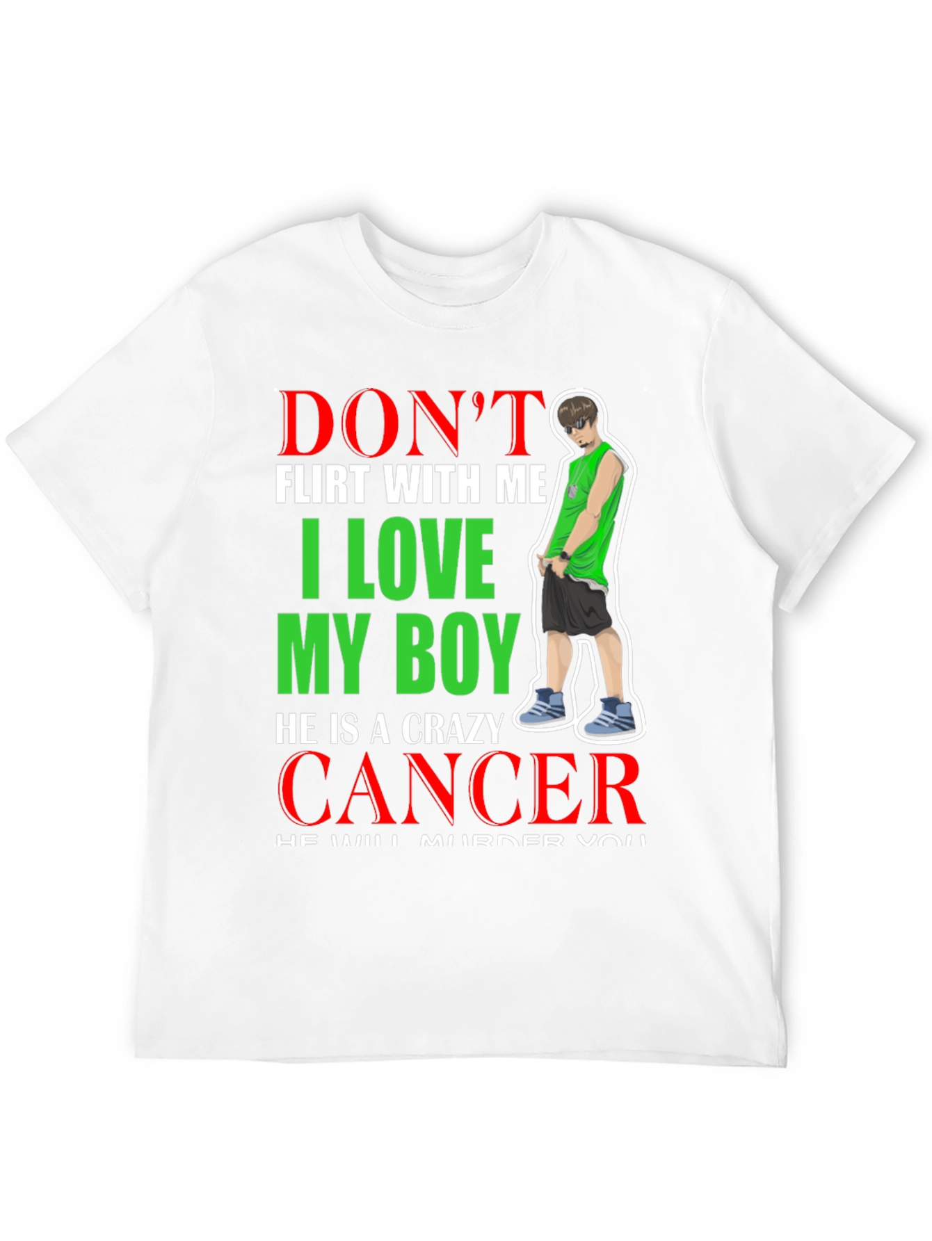 Black Don't Flirt With Me T-Shirt view 12