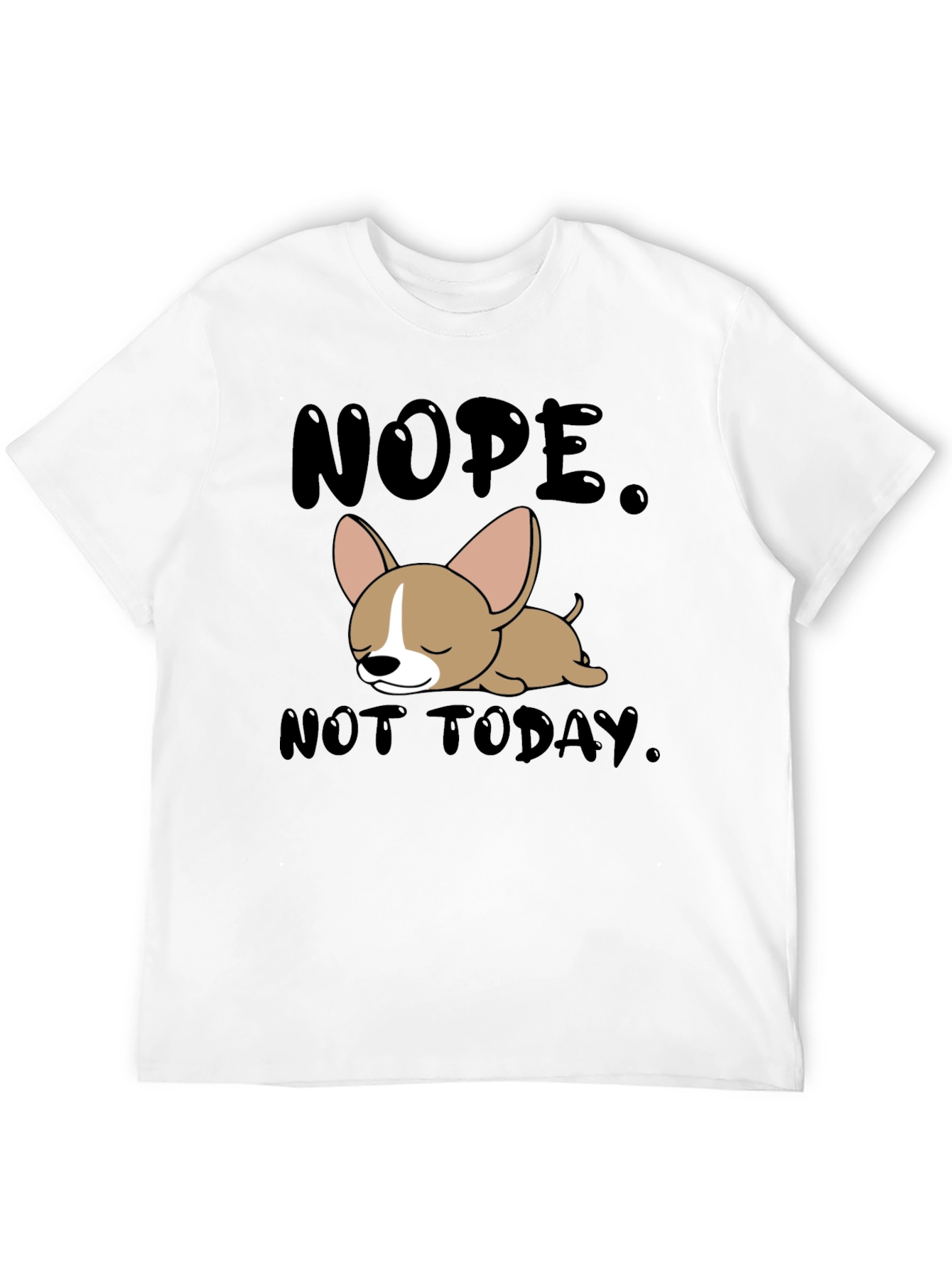 Black Nope Not Today Graphic T-Shirt view 12