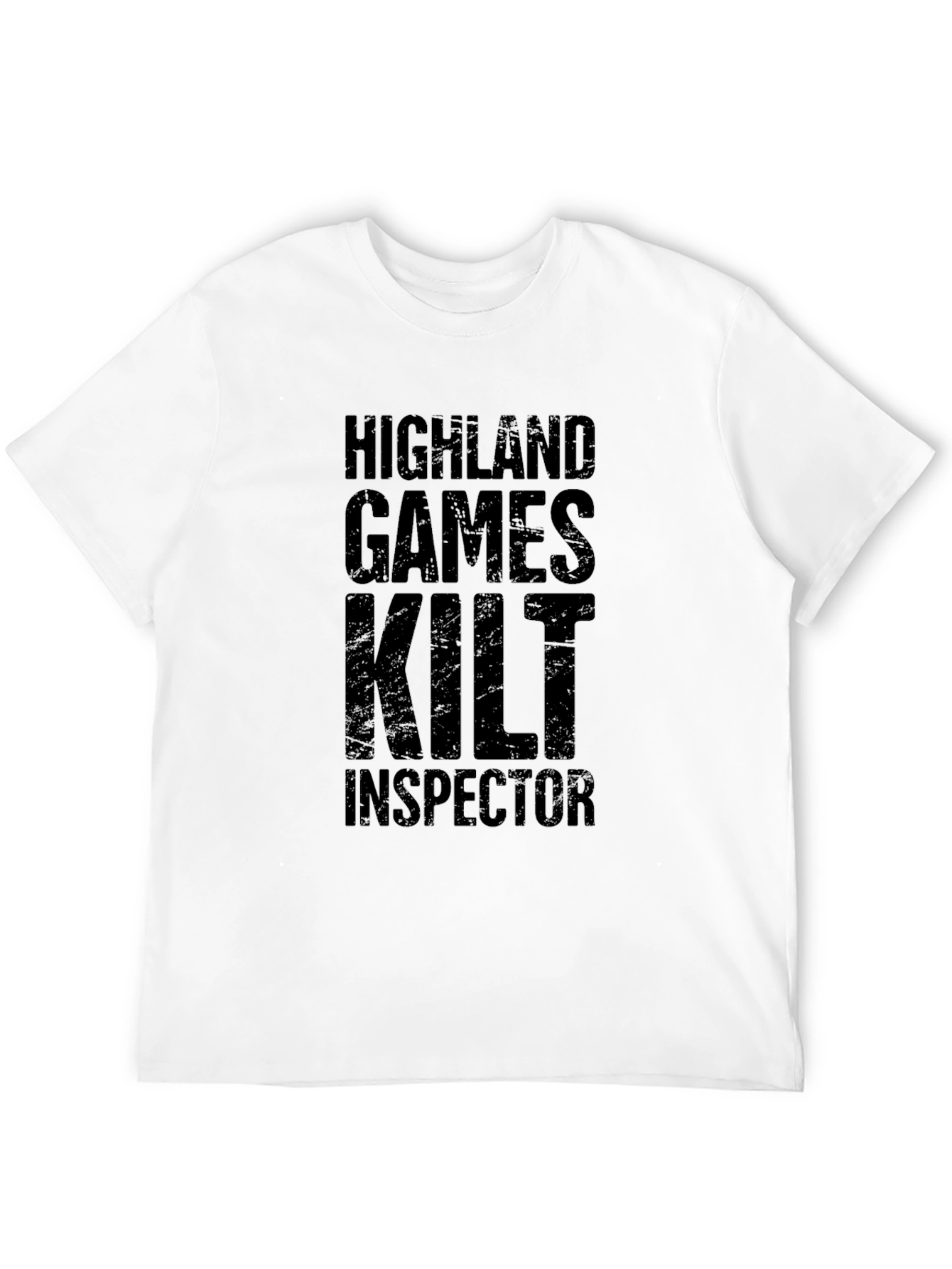 Black Highland Games Kilt Inspector Black T-Shirt view 12