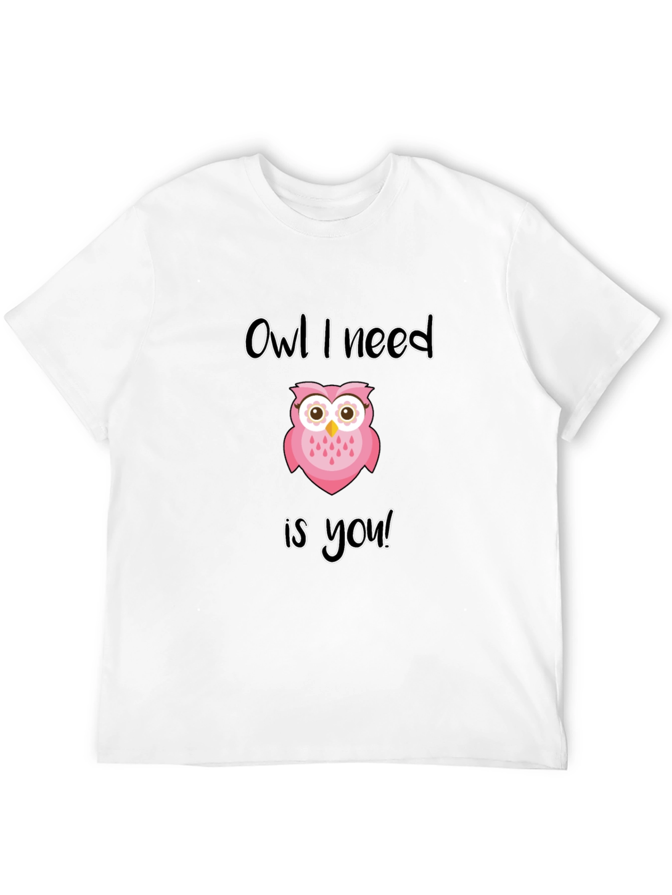 Black Owl I Need Is You Graphic Tee - Black view 12