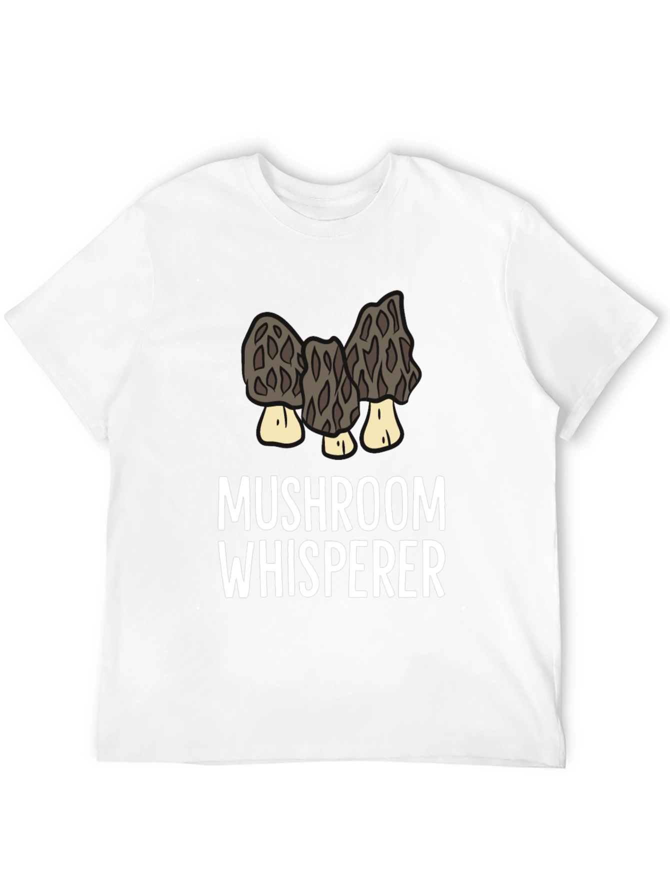 Black Mushroom Whisperer Graphic Tee - For Morel Hunters view 12