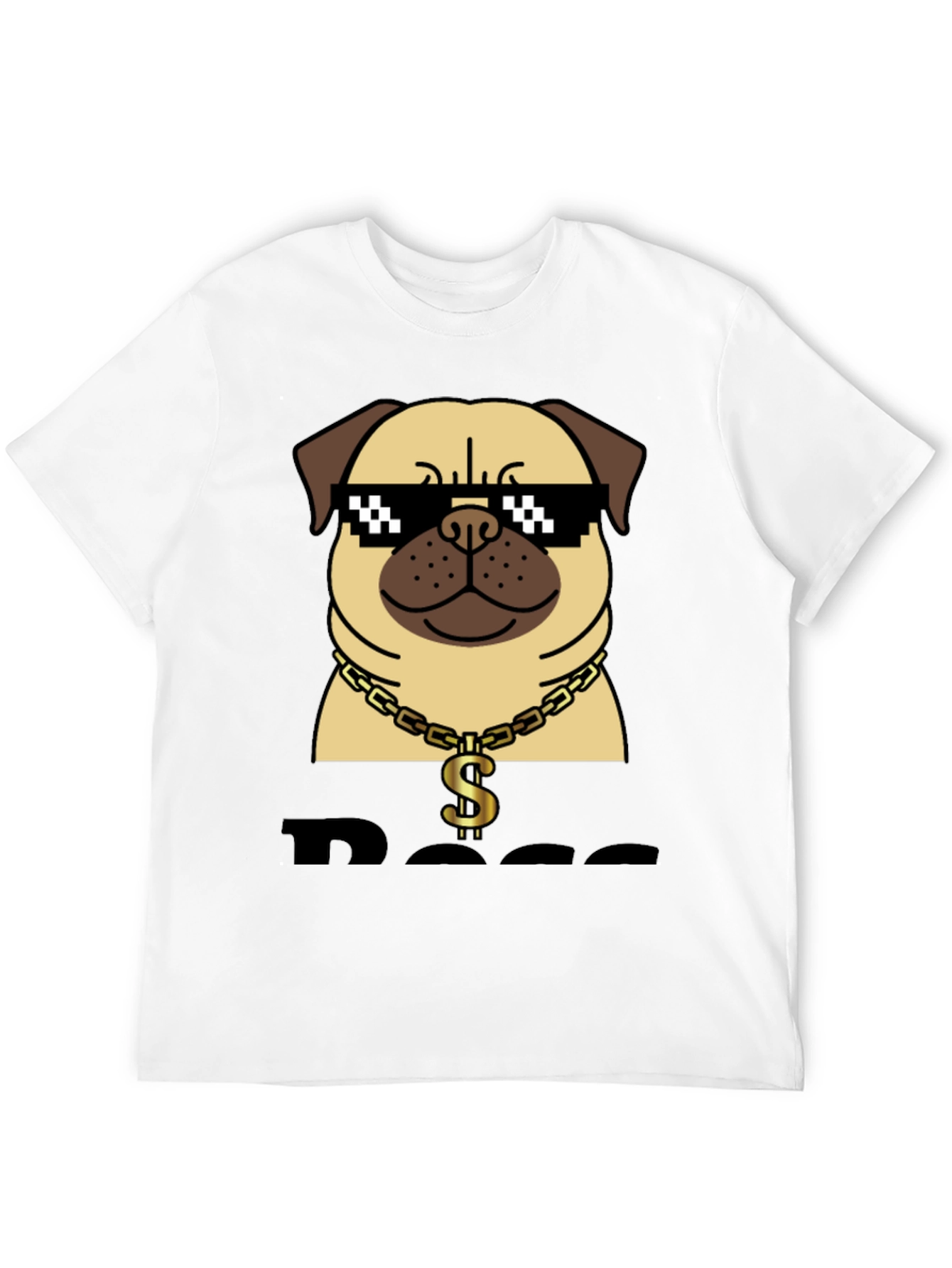 Black Pug Boss T-Shirt - Funny Dog Graphic Tee view 12