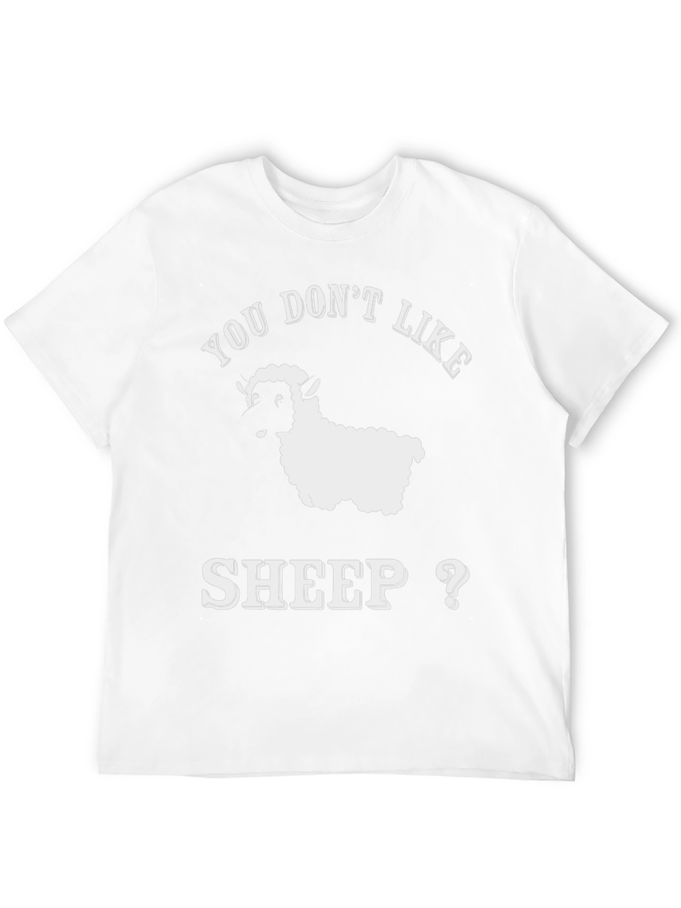 Black Funny Sheep T-Shirt - You Don't Like Sheep?  Cute Animal Tee view 12