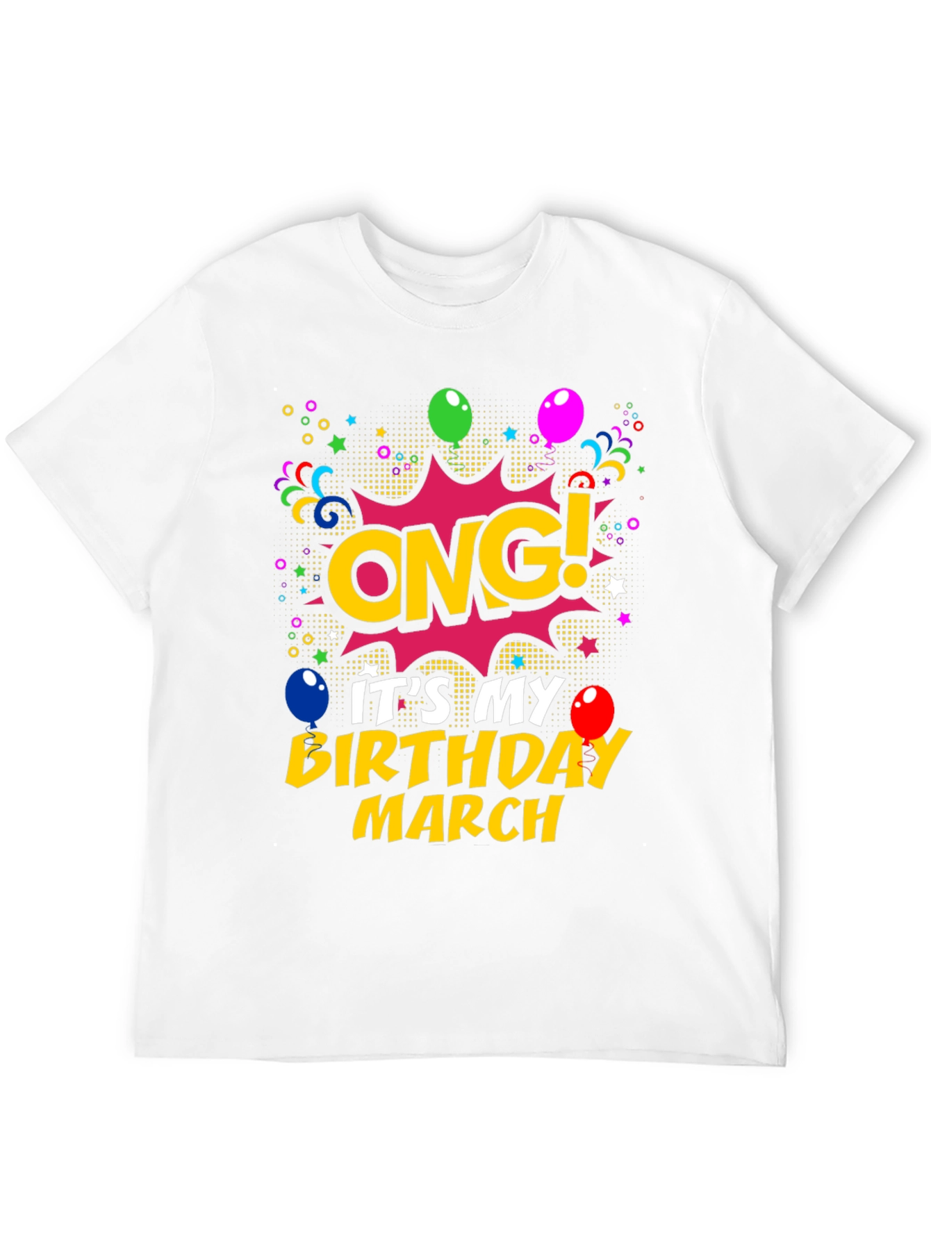 Black ONG! It's My Birthday March T-Shirt view 12