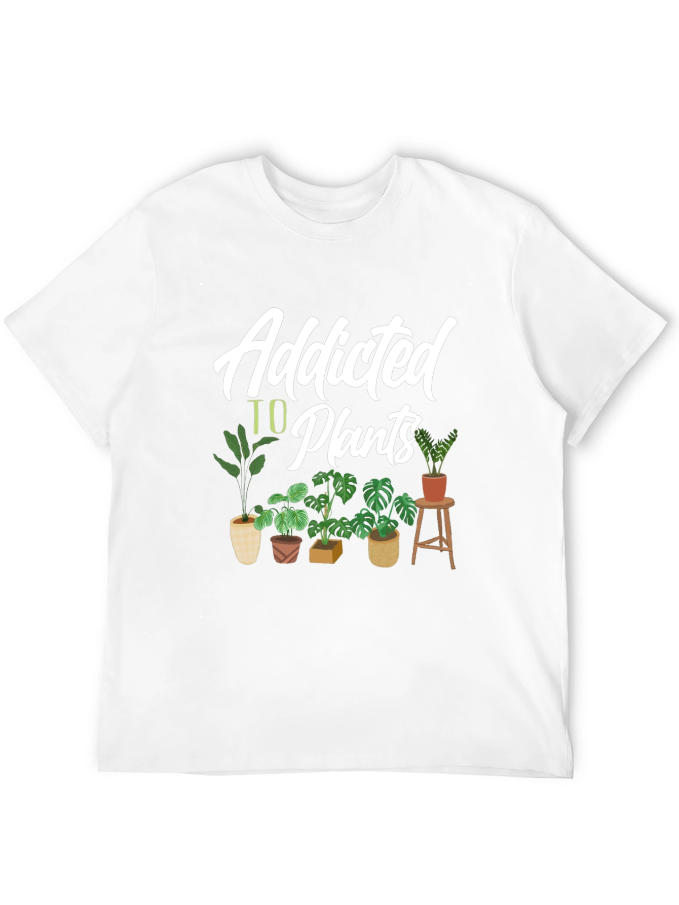 Black Addicted to Plants Graphic Tee - Black Cotton T-Shirt view 12