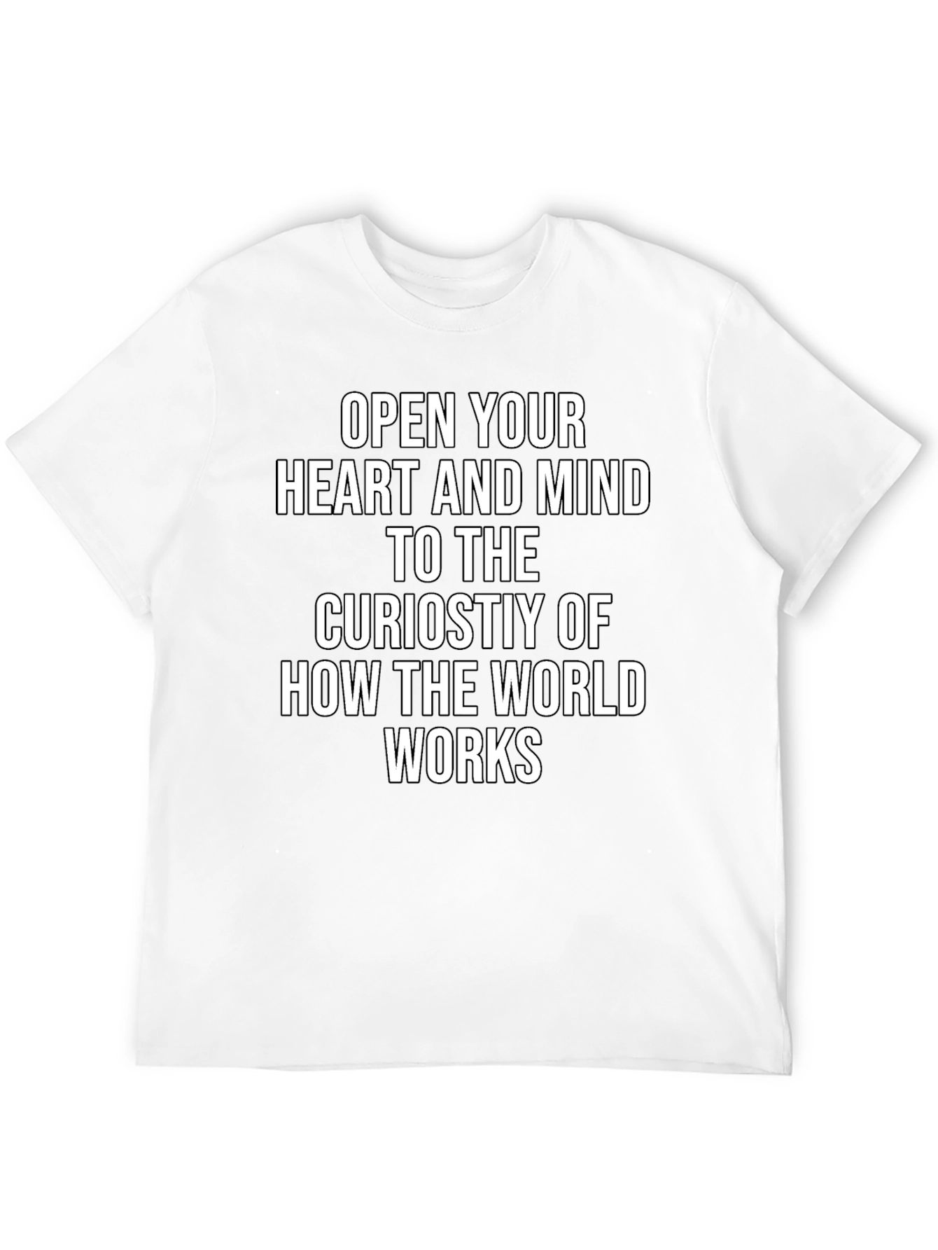 Black Inspirational T-Shirt: Open Your Heart and Mind view 12