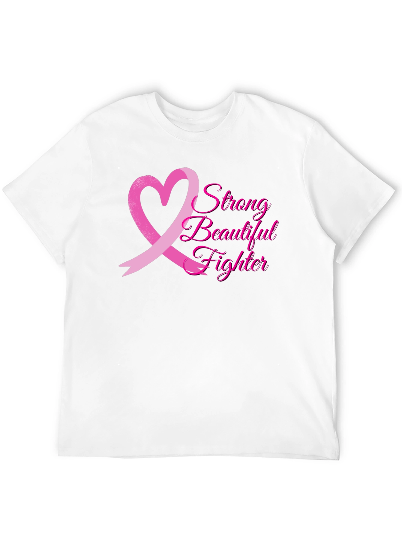 Black Breast Cancer Awareness T-Shirt: Strong Beautiful Fighter view 12
