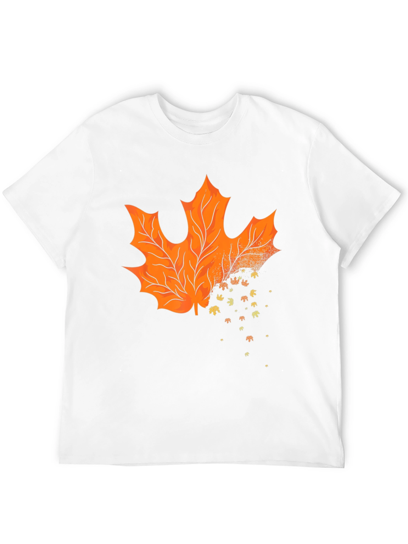 Black Autumn Leaf T-Shirt - Stylish Fall Apparel view 12