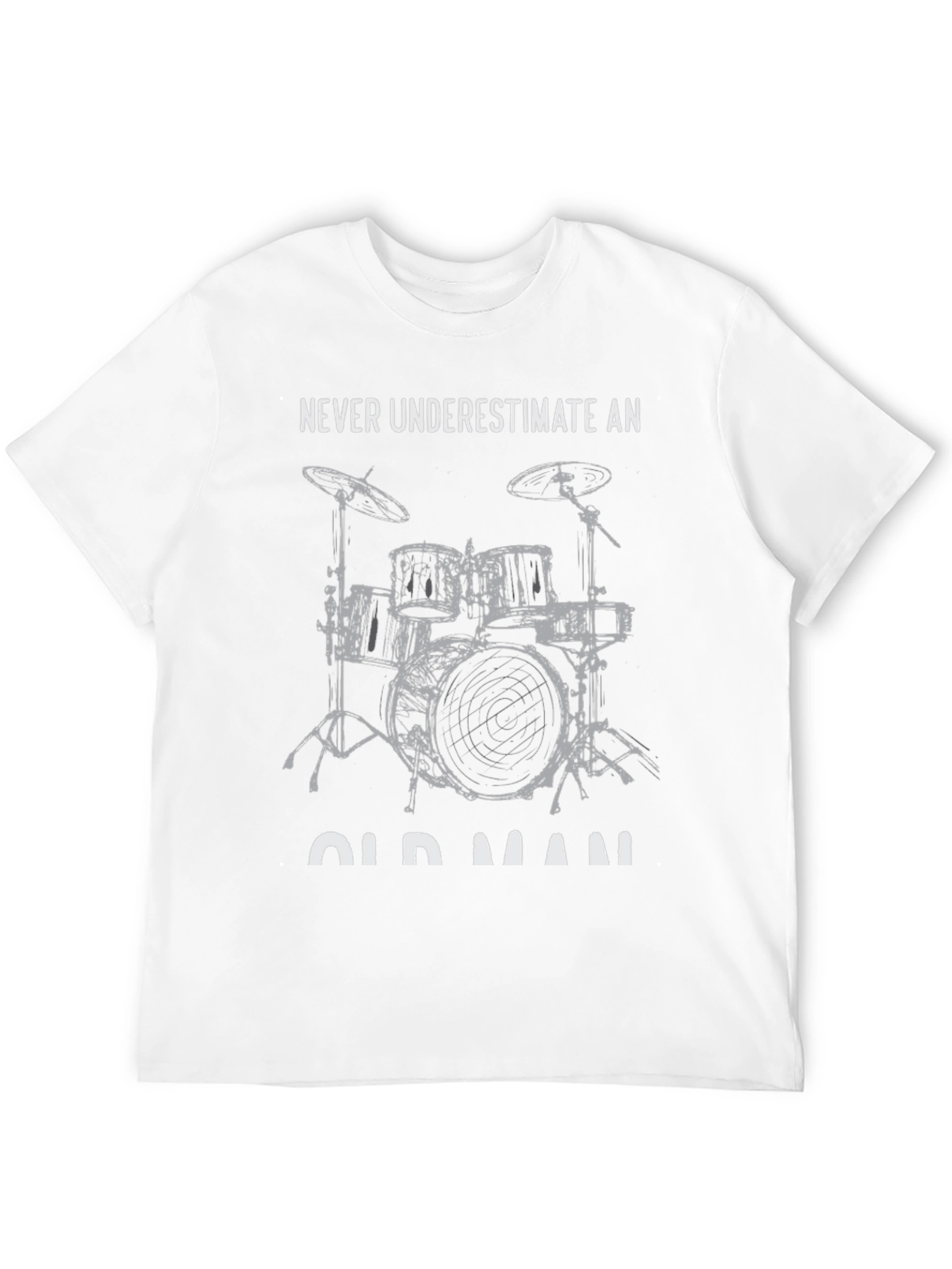 Black Never Underestimate Old Man Drummer T-Shirt view 12