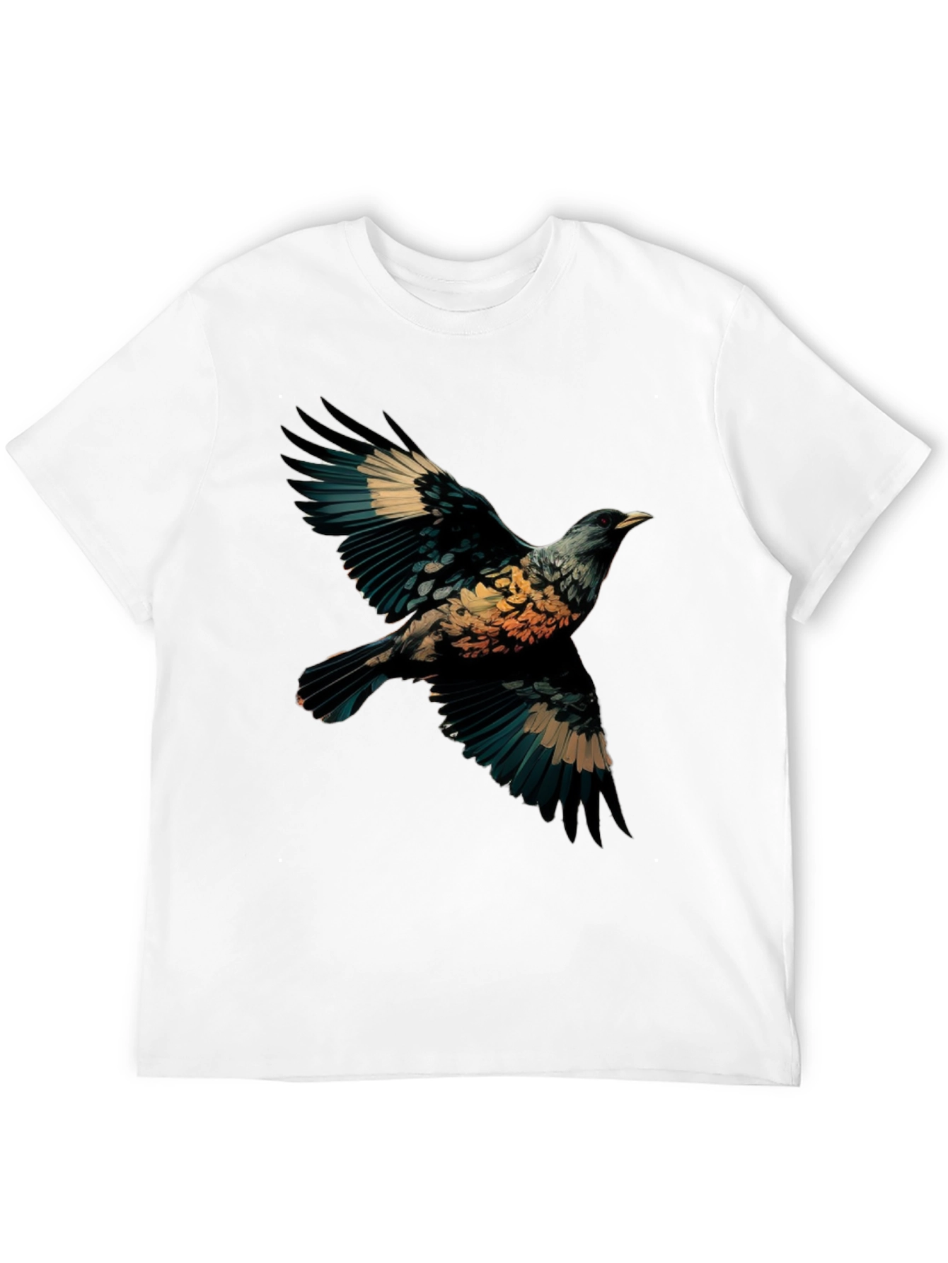 Black Bird Graphic Black T-Shirt view 12