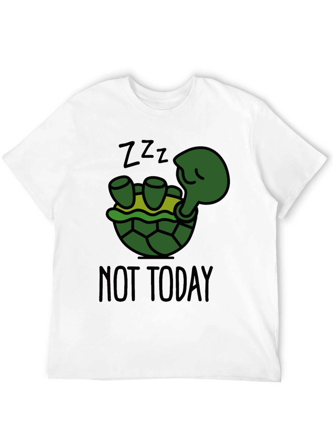 Black Lazy Turtle T-Shirt - Not Today view 12