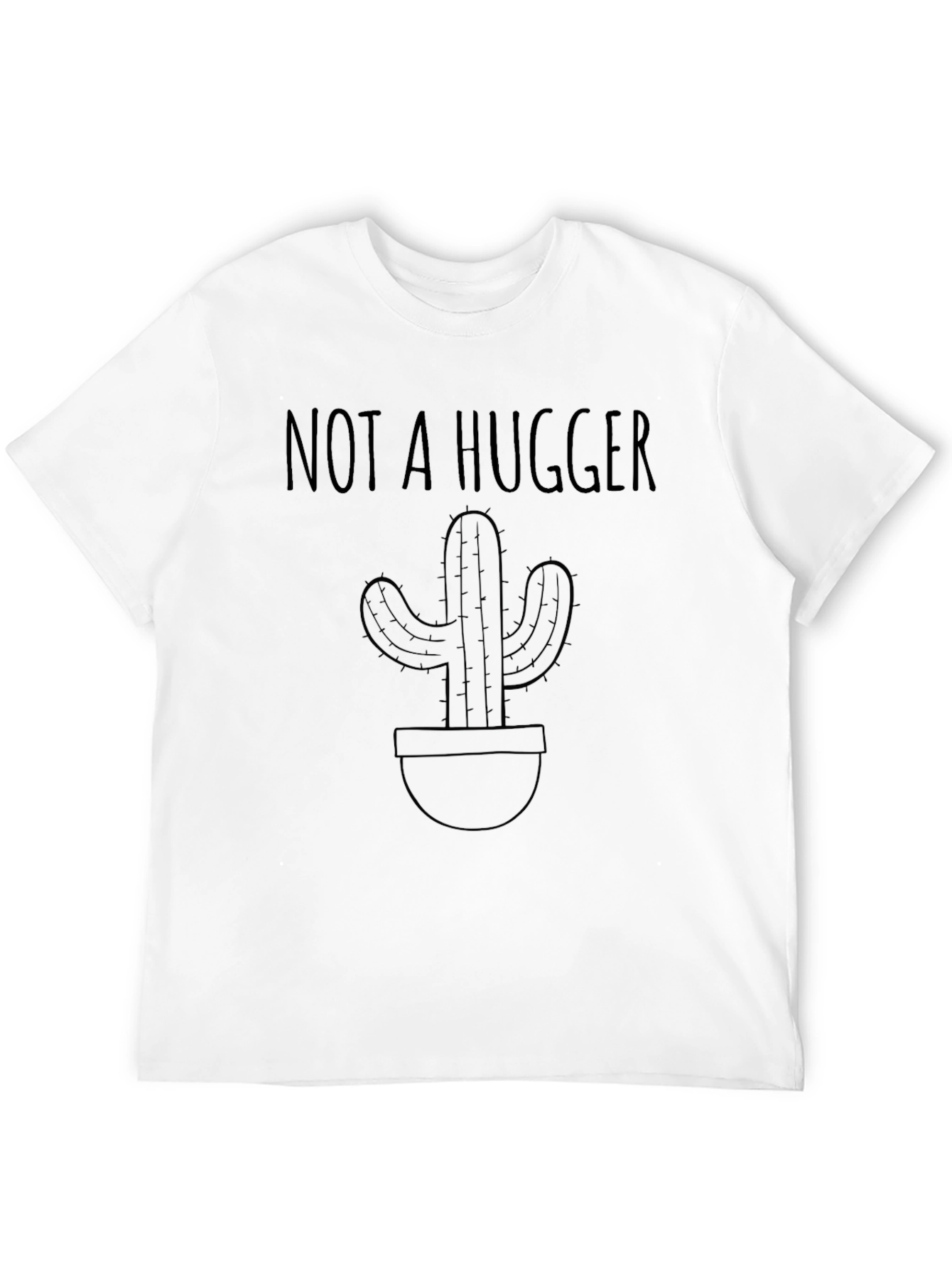 Black Not A Hugger Cactus Graphic Tee - Unisex view 12