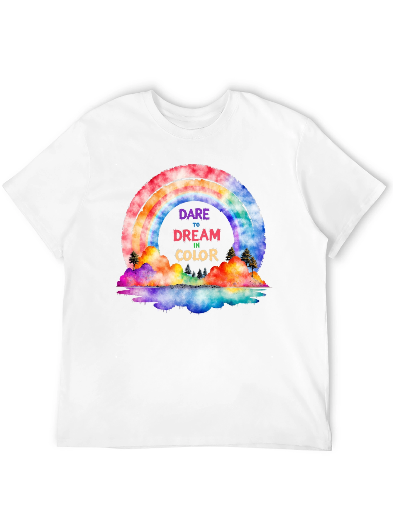 Black Dare to Dream Rainbow Graphic Tee view 12