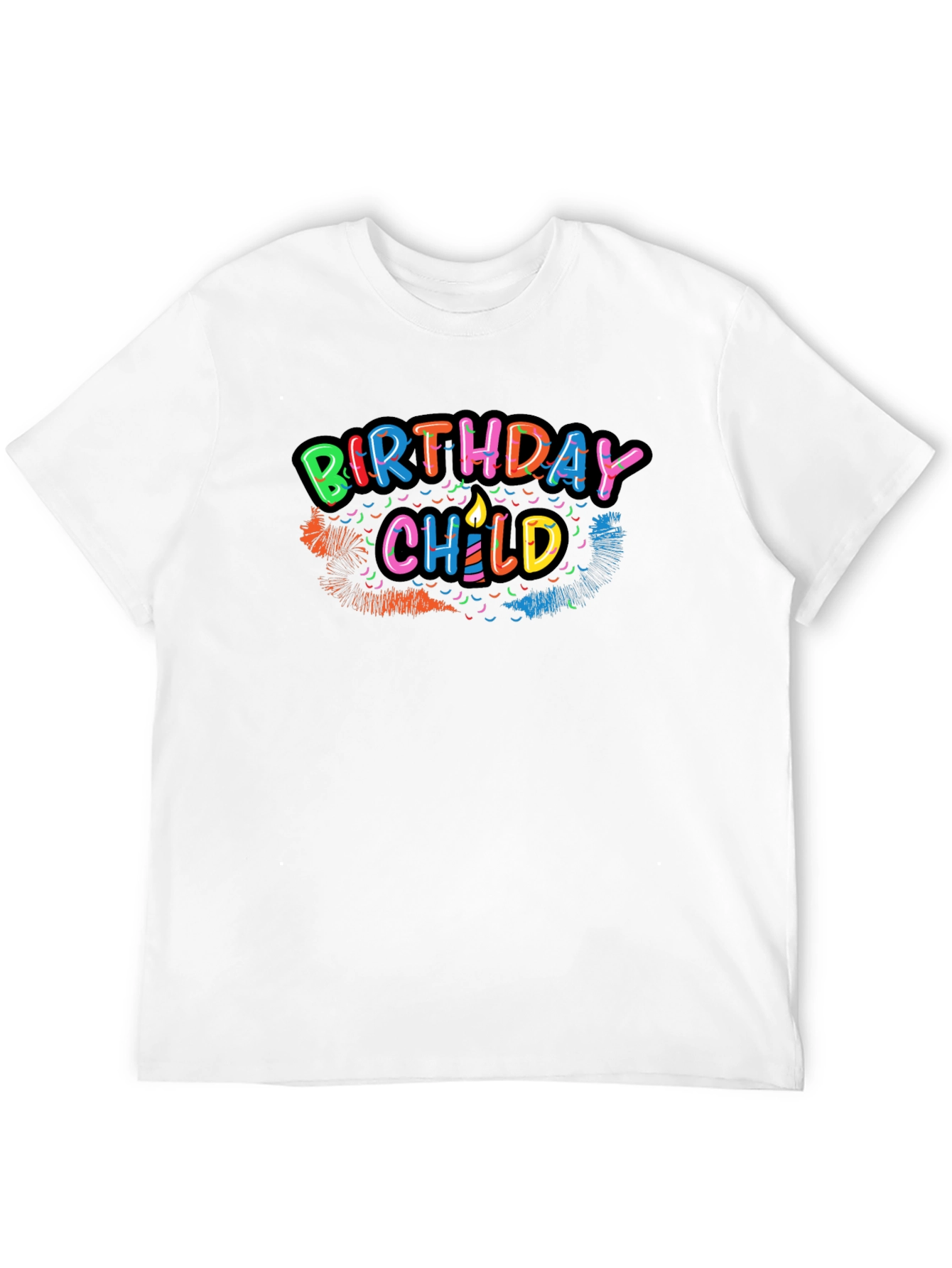 Black Birthday Child Graphic Tee - Black Cotton Shirt view 12