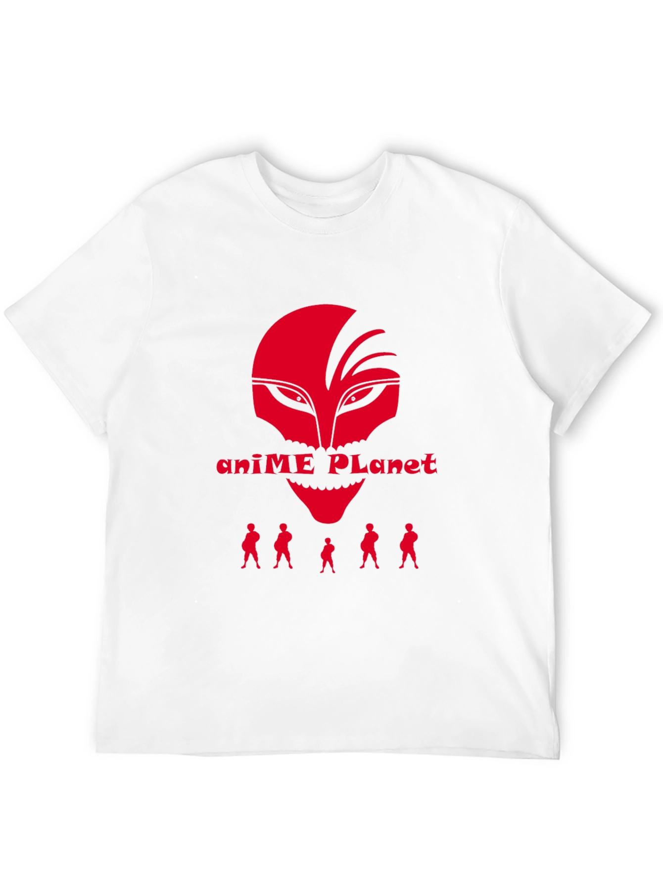 Black Anime Planet Graphic Tee - Red and Black Cotton Blend view 12