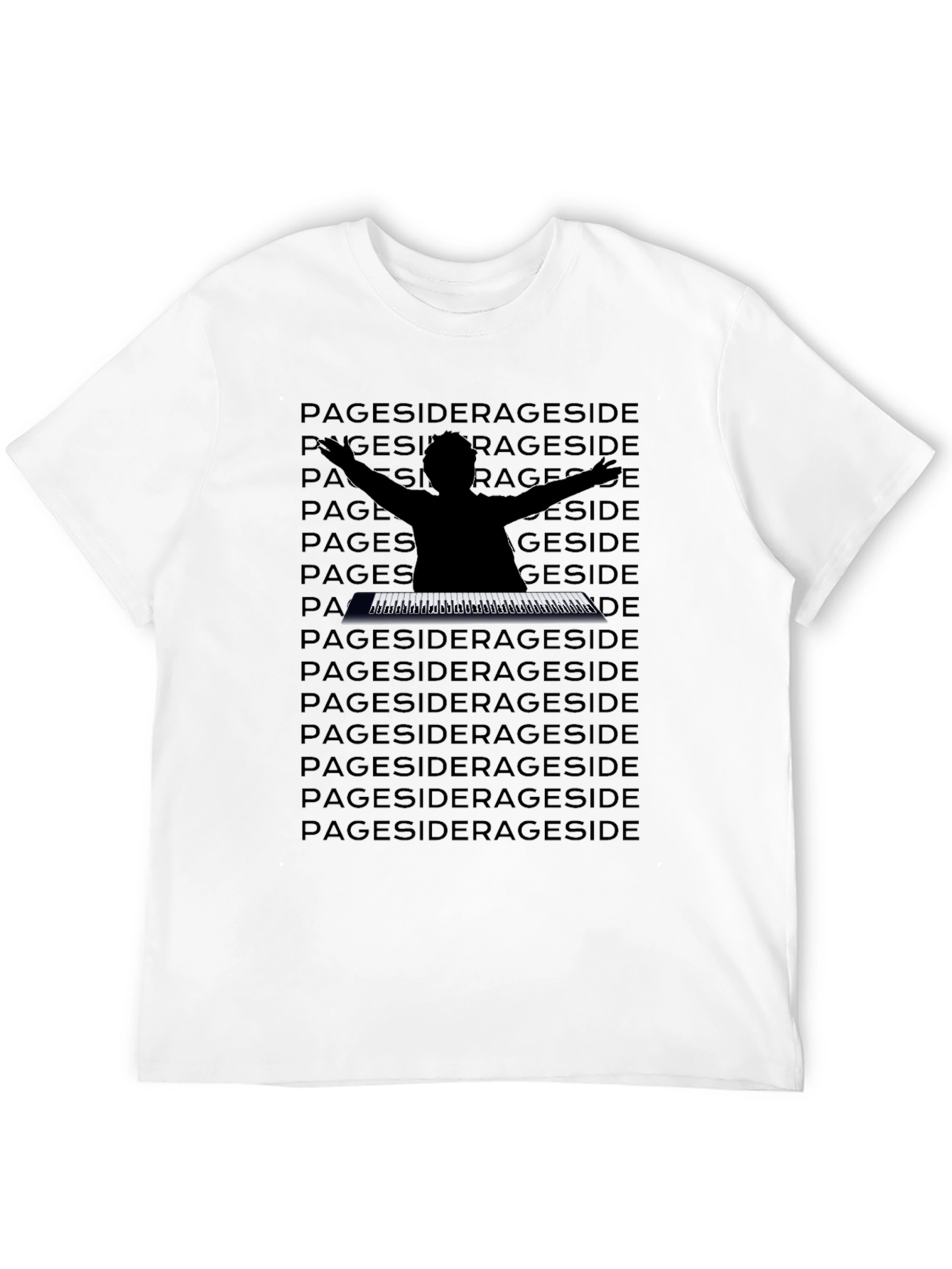 Black Pageside Graphic Print T-Shirt view 12