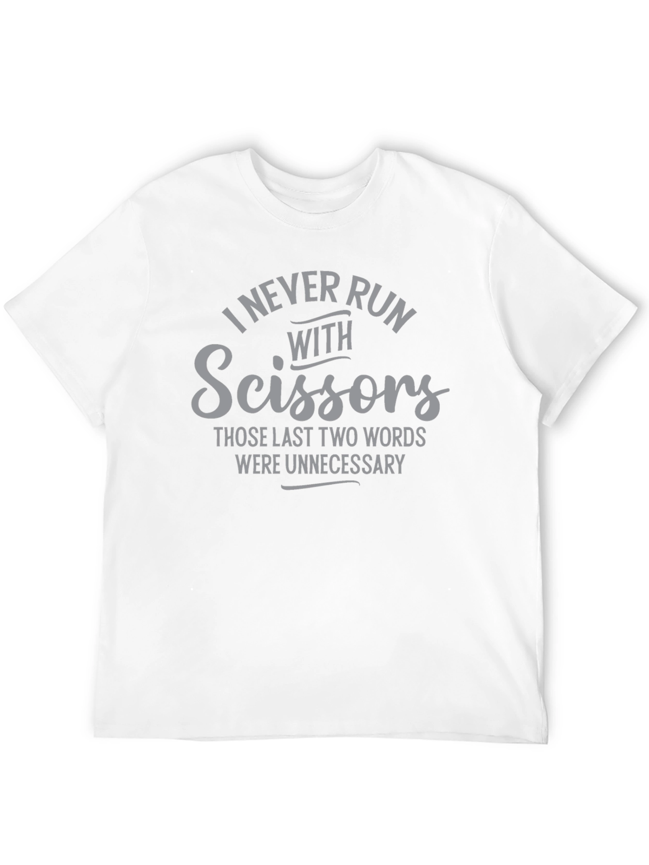 Black I Never Run With Scissors Graphic Tee view 12