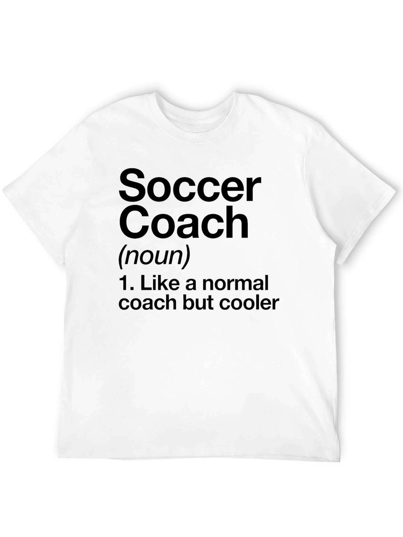 Black Soccer Coach Definition T-Shirt - Cool Coach Tee view 12