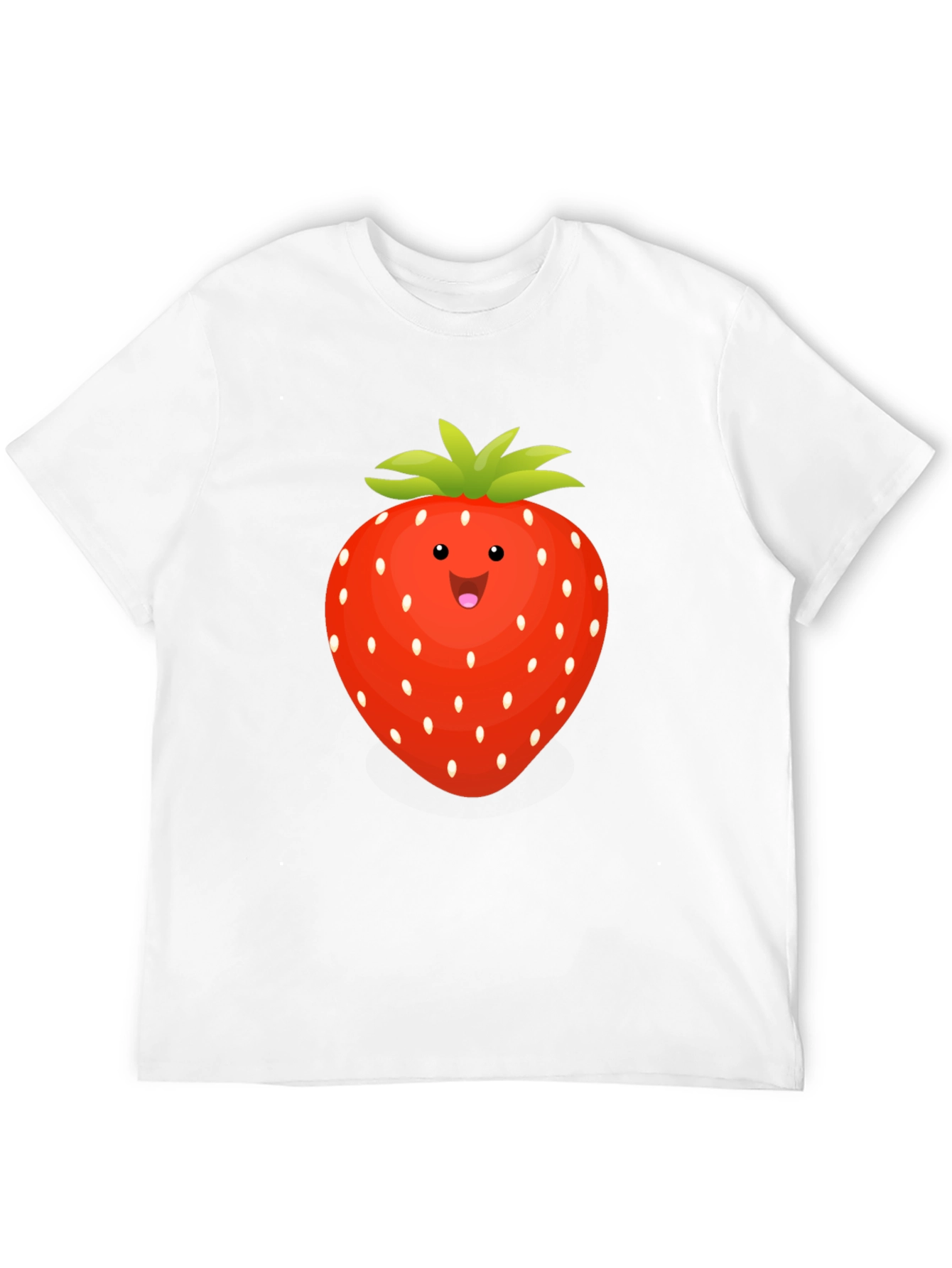 Black Strawberry Graphic Tee - Fun Fruit T-Shirt view 12